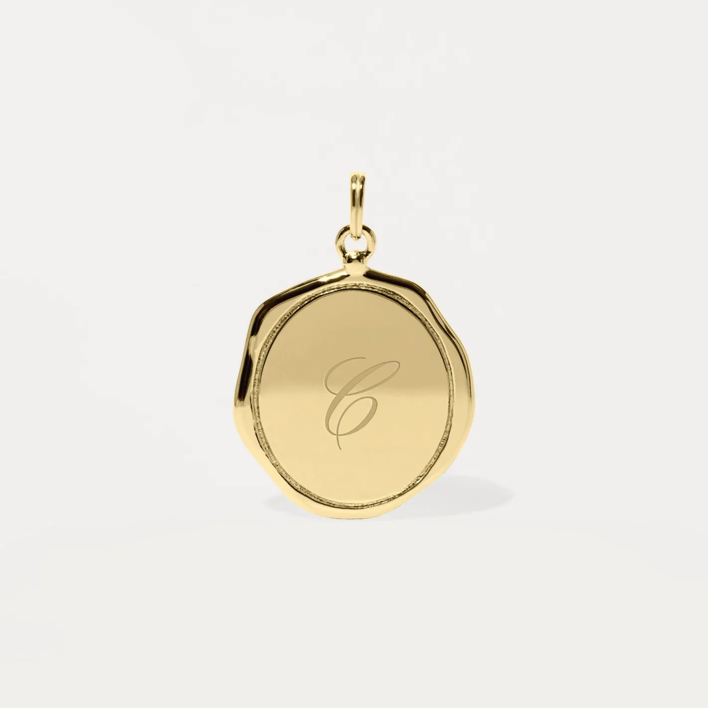 Discount STILNEST Engravable Large Seal Anhänger | 585 Gold