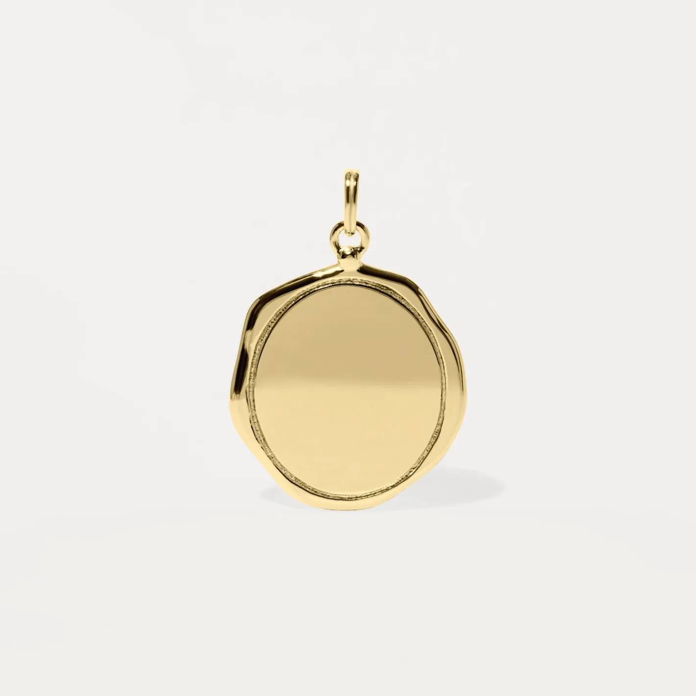 Discount STILNEST Engravable Large Seal Anhänger | 585 Gold