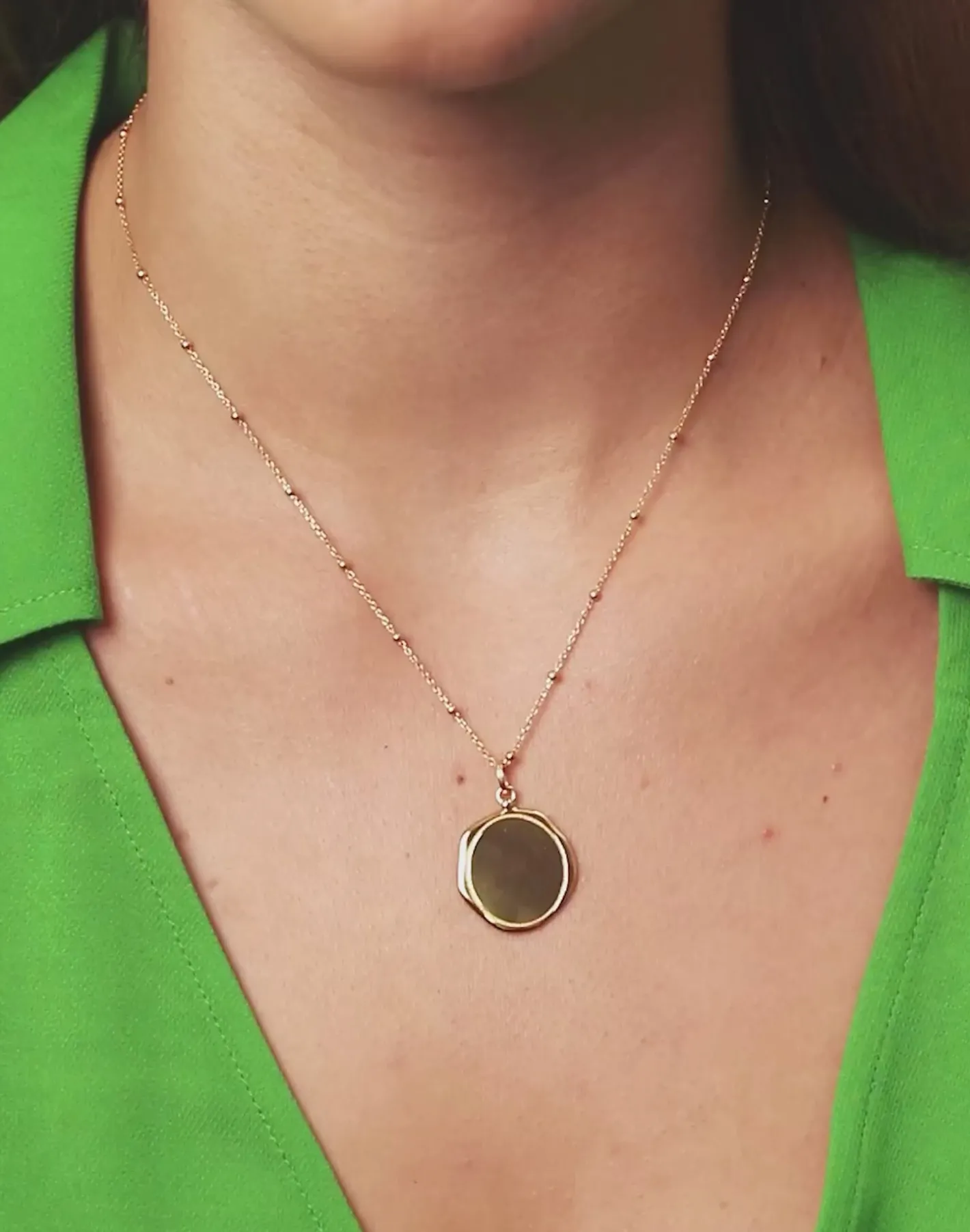 Discount STILNEST Engravable Large Seal Anhänger | 585 Gold