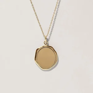 Fashion STILNEST Engravable Large Seal Kette | 585 Gold