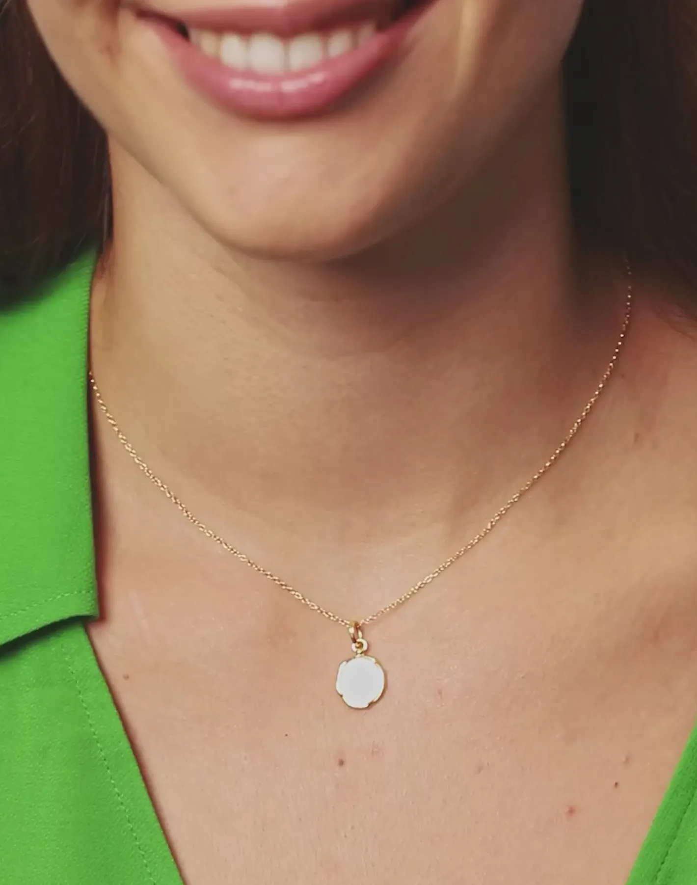 Online STILNEST Engravable Seal Kette | 585 Gold