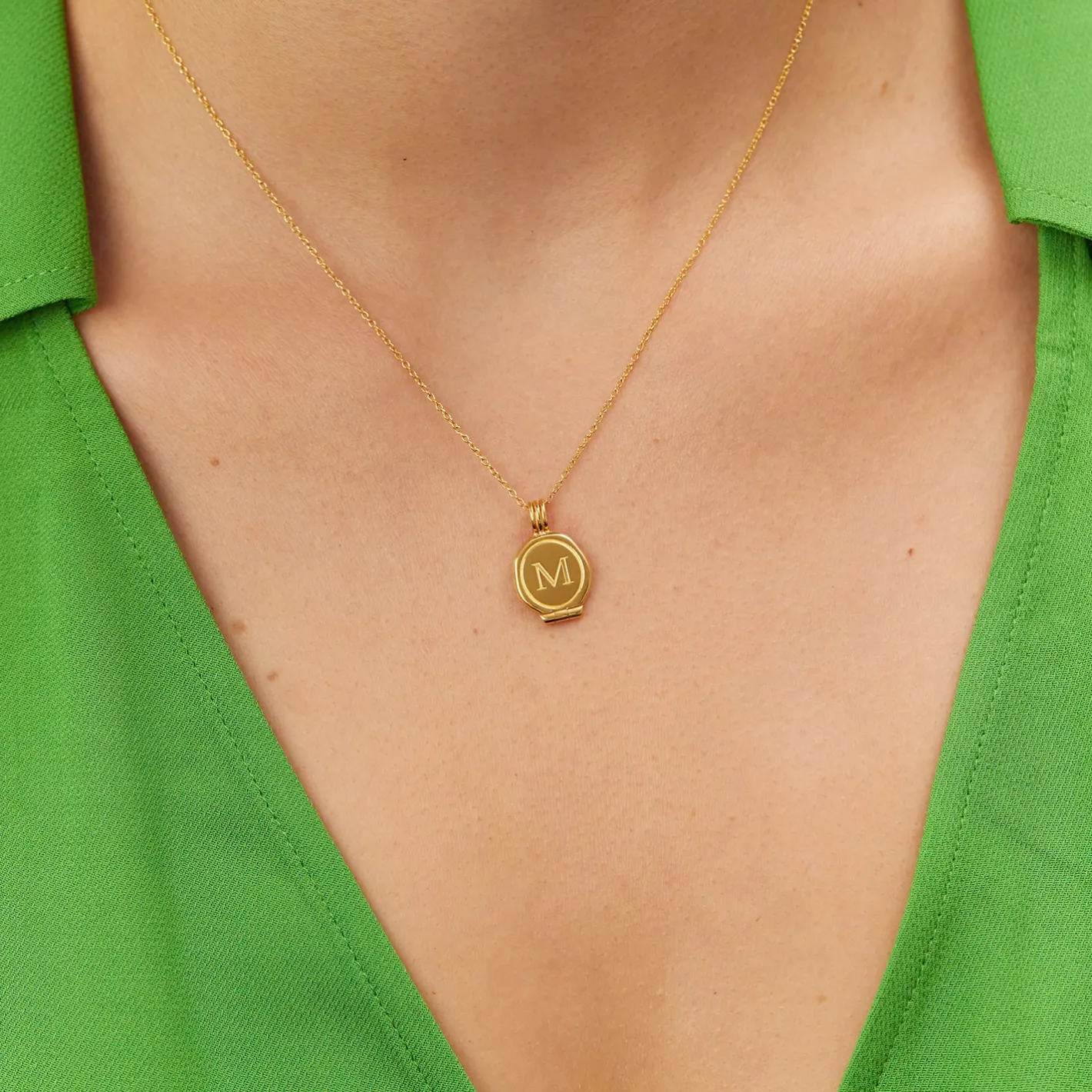 Store STILNEST Engravable Seal Medaillon Anhänger