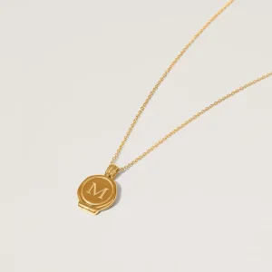 Outlet STILNEST Engravable Seal Medaillon Kette