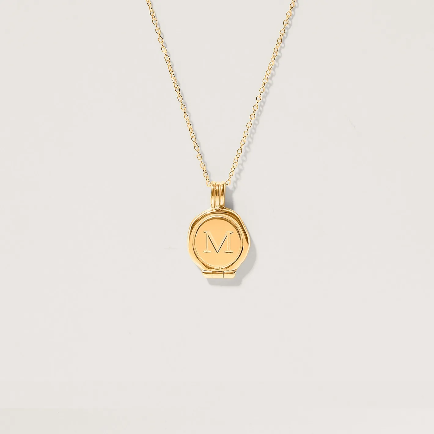 Outlet STILNEST Engravable Seal Medaillon Kette
