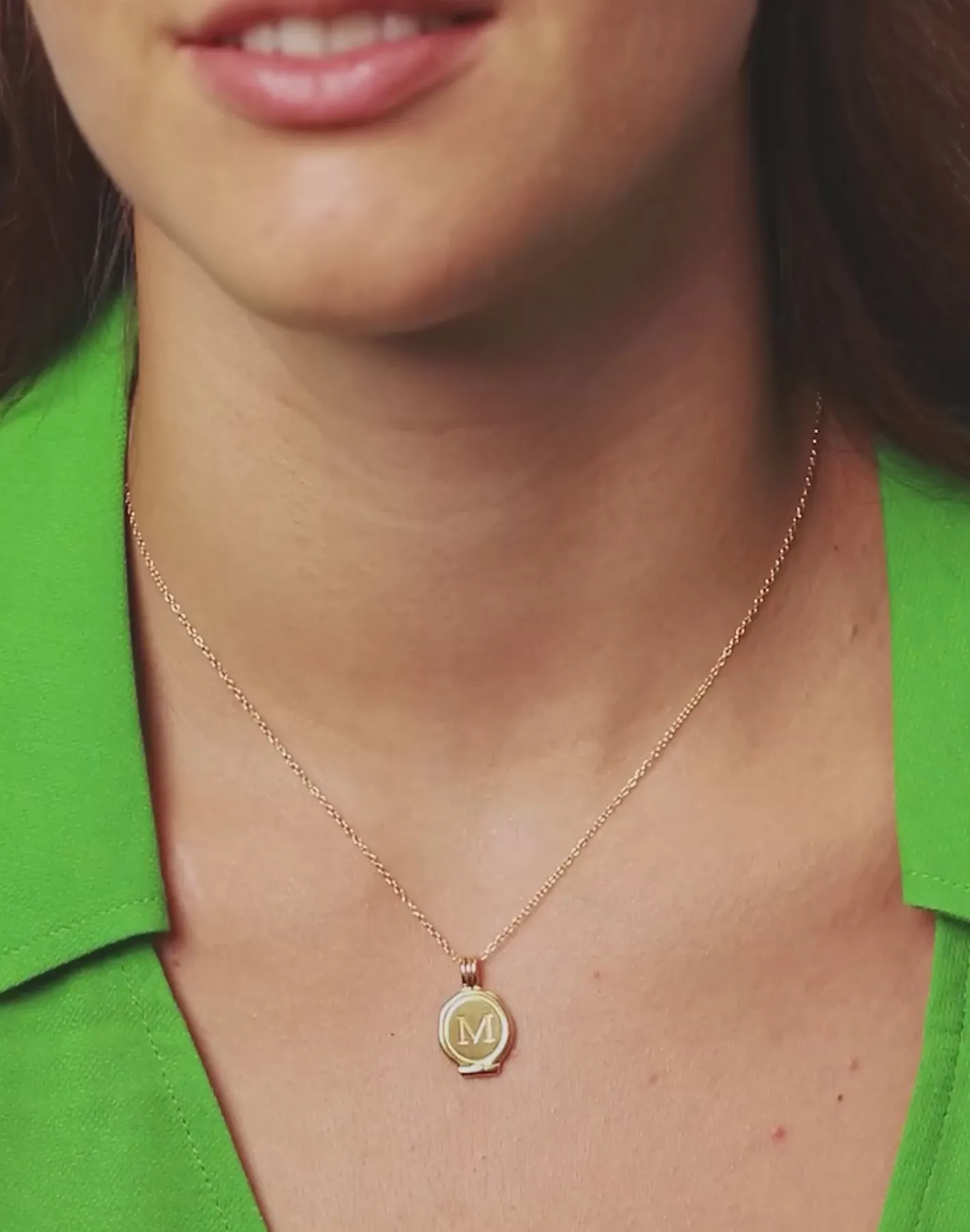 Outlet STILNEST Engravable Seal Medaillon Kette