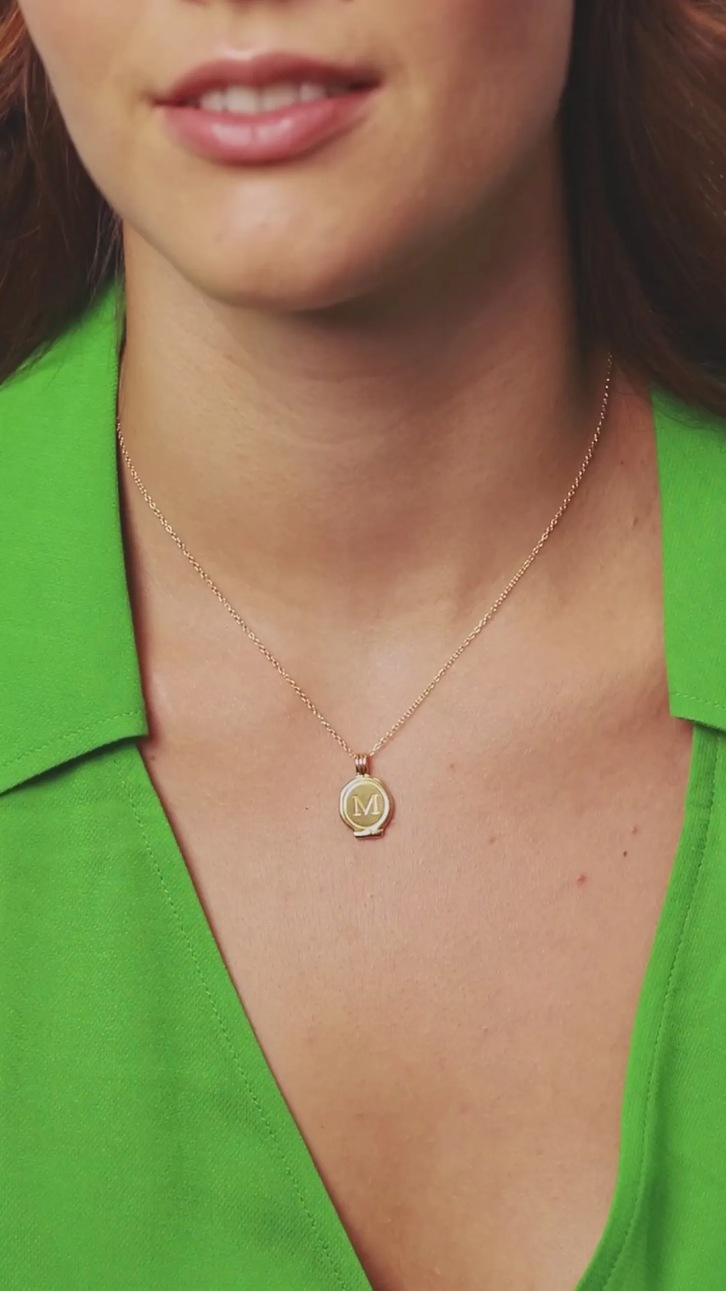 Cheap STILNEST Engravable Seal Medaillon Kette | 585 Gold
