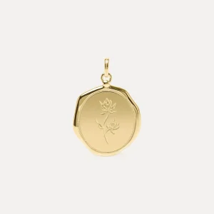 Discount STILNEST Floral Large Seal Anhänger | 585 Gold