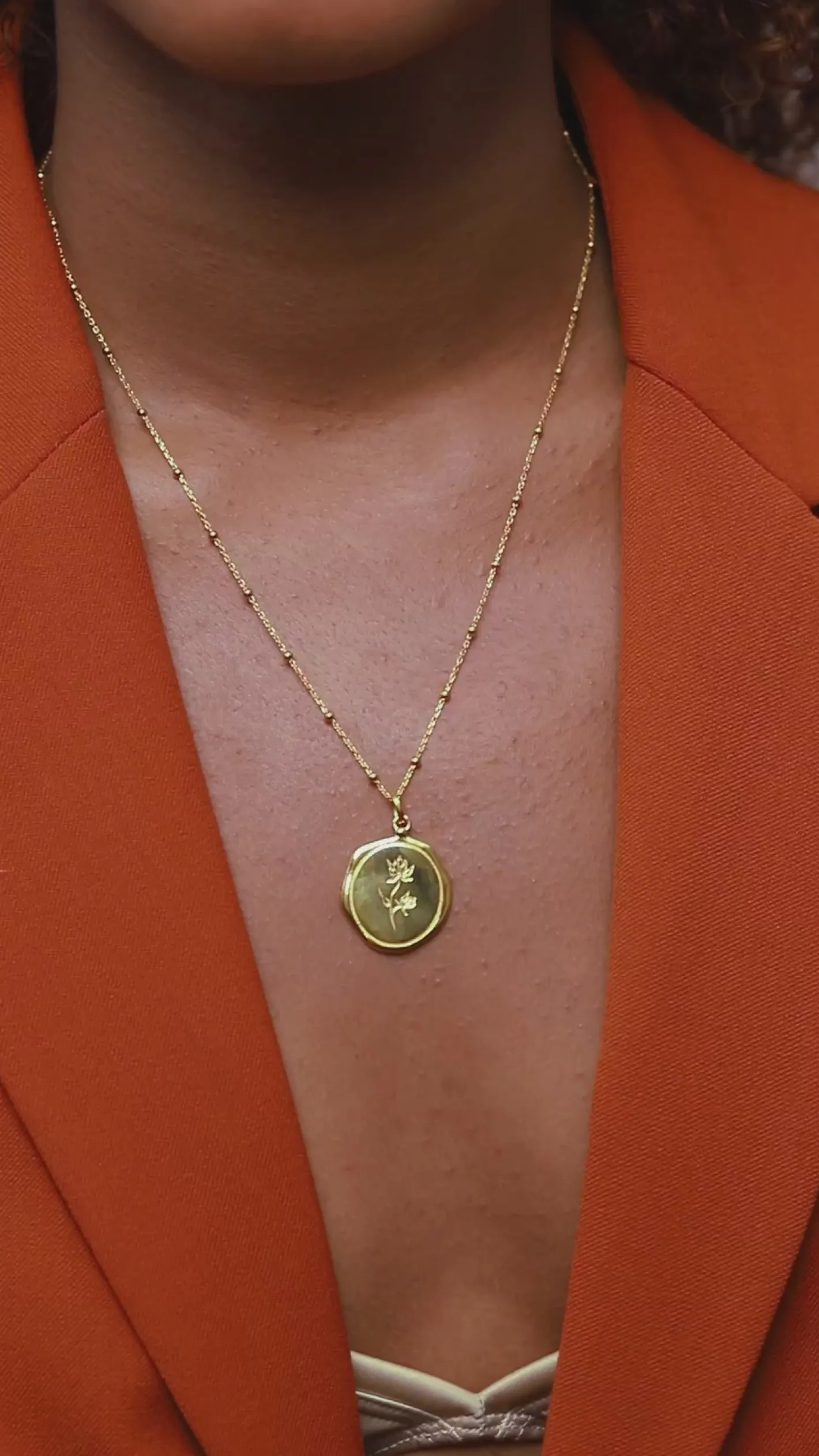 Online STILNEST Floral Large Seal Kette