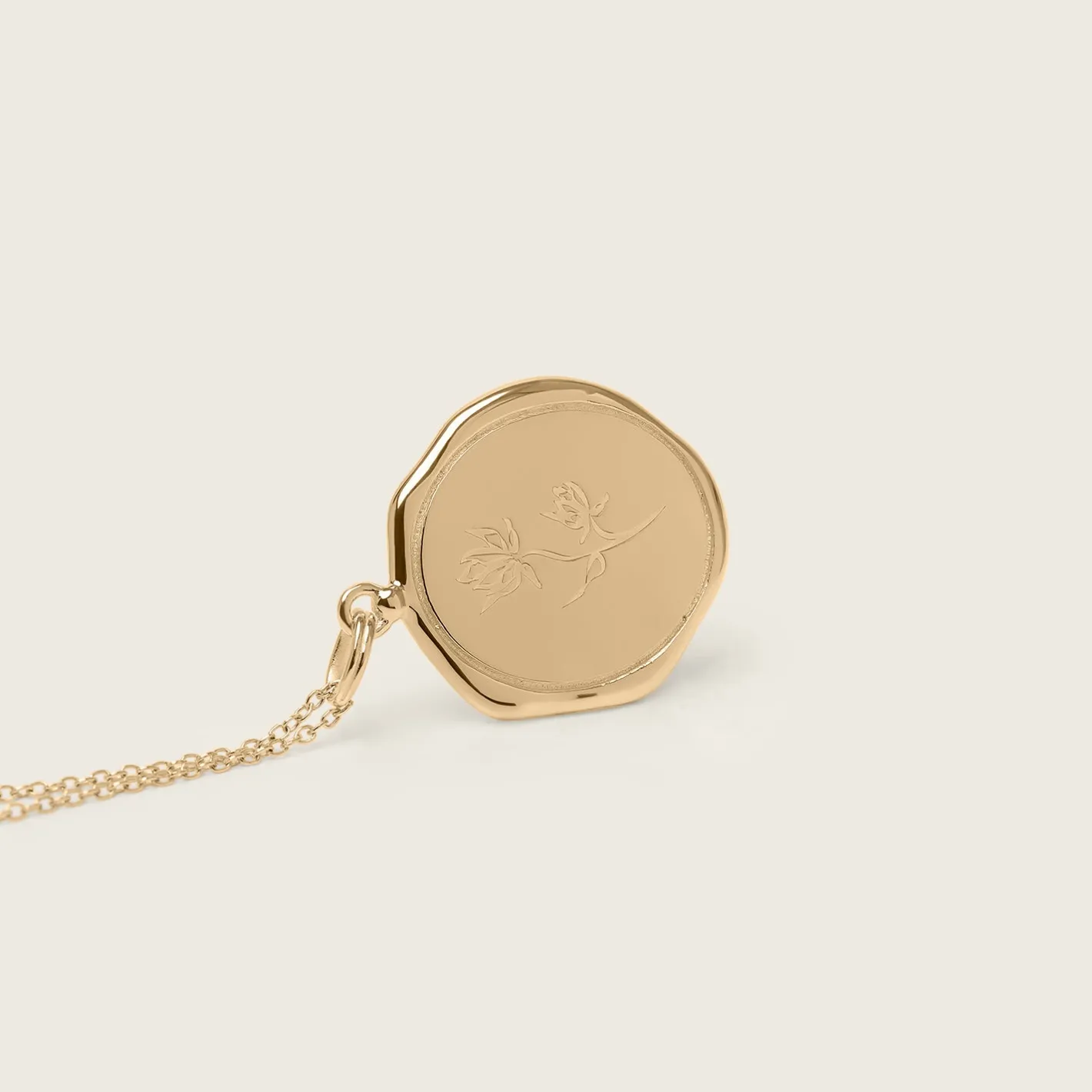 Cheap STILNEST Floral Large Seal Kette | 585 Gold