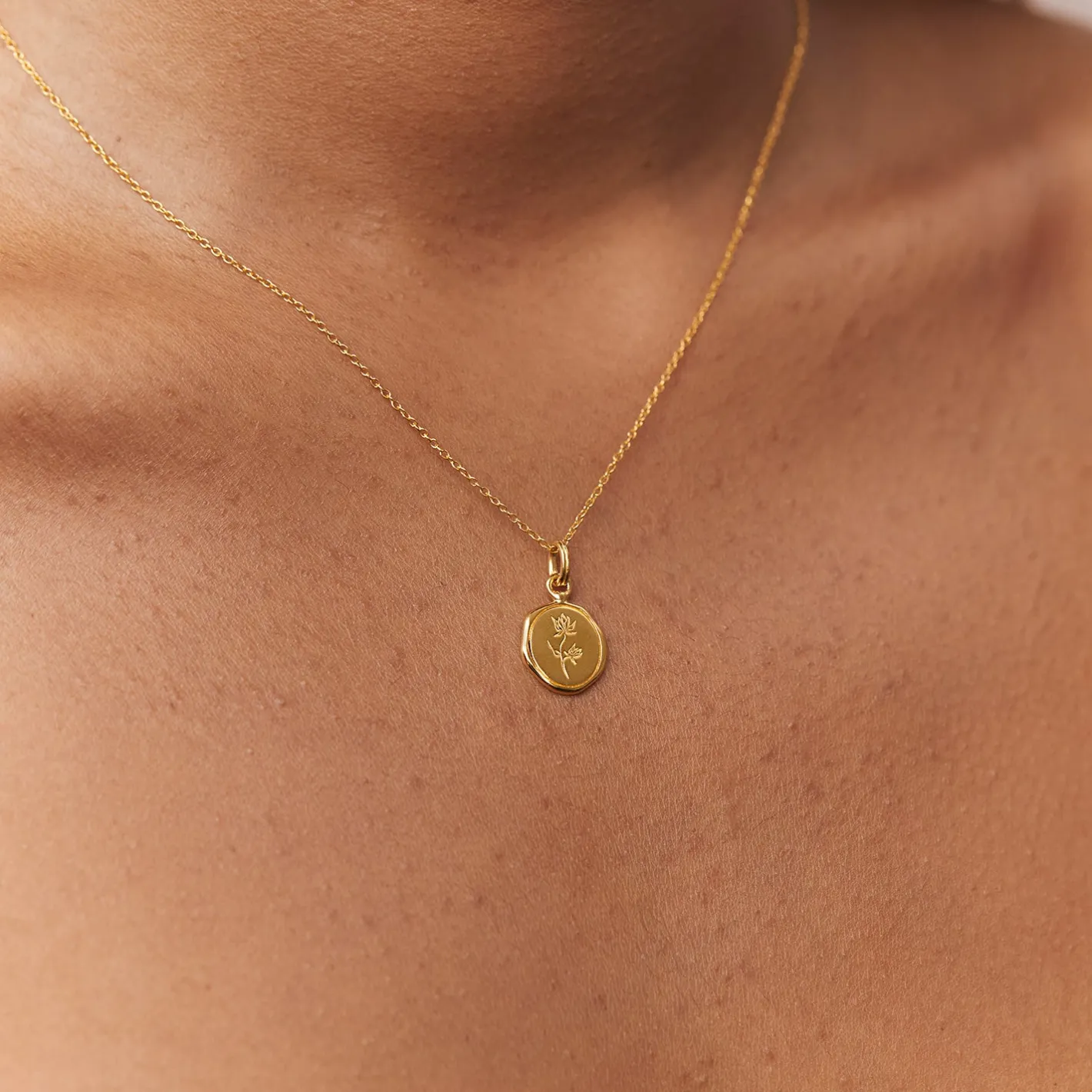 Sale STILNEST Floral Seal Kette | 585 Gold