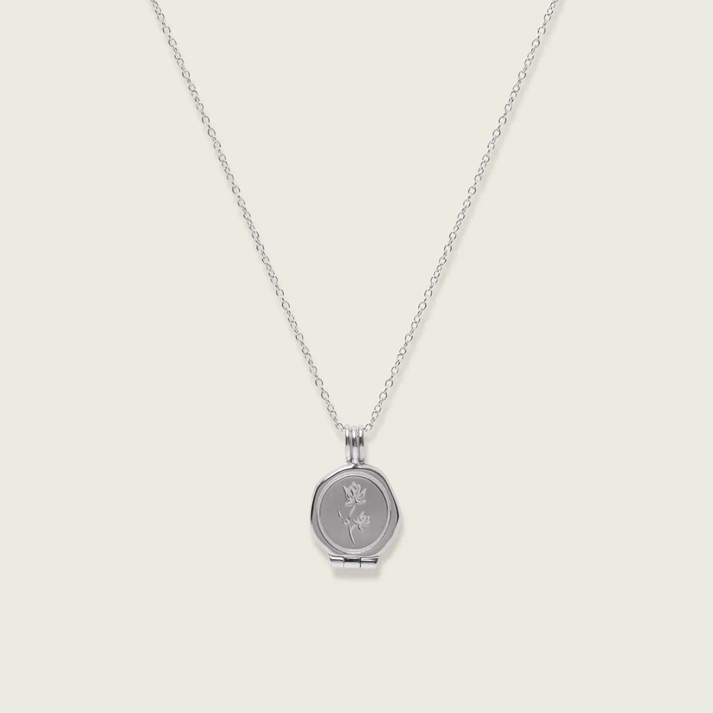 Cheap STILNEST Floral Seal Medaillon Kette