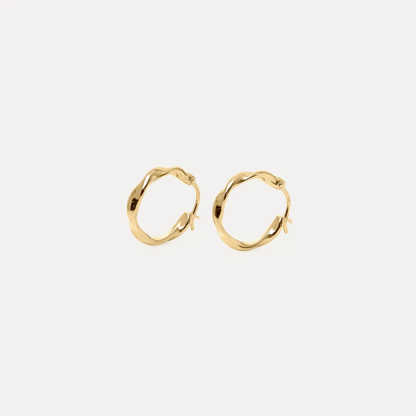 Hot STILNEST Flux Mini Creolen Ohrringe | 585 Gold