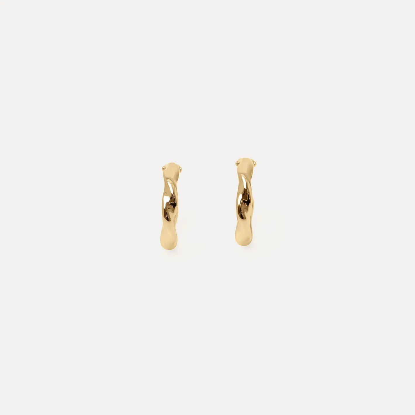 Hot STILNEST Flux Mini Creolen Ohrringe | 585 Gold