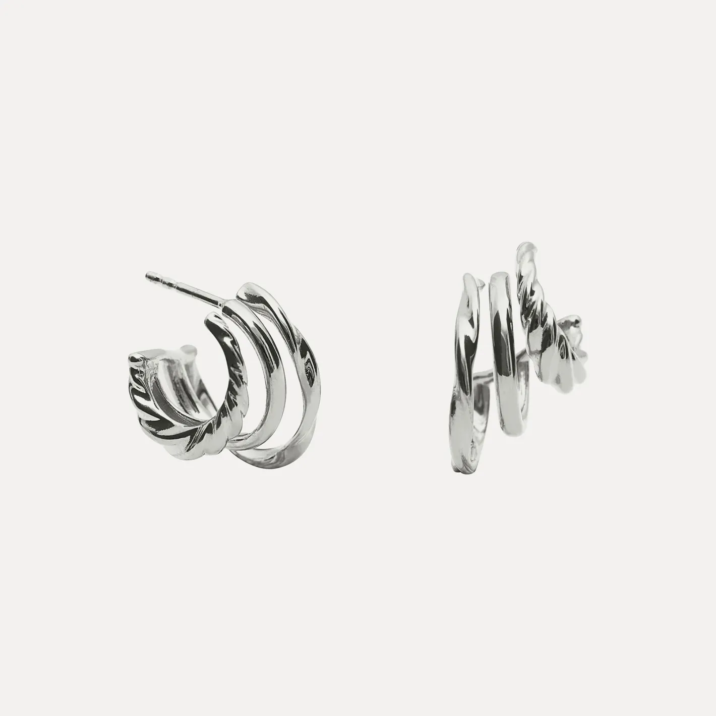 Sale STILNEST Flux Triple Creolen Ohrringe