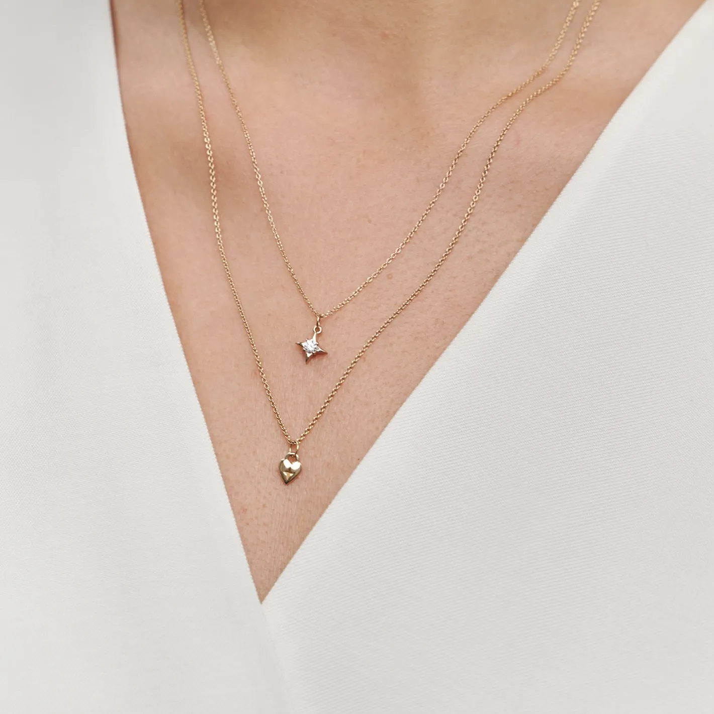 Cheap STILNEST Gold Heart Anhänger | 585 Gold