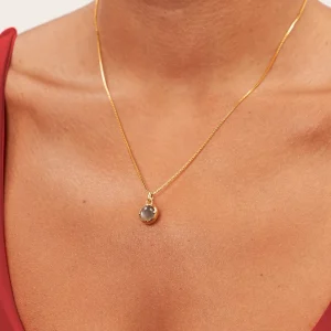 Online STILNEST Grauer Mondstein Instants of Balance Kette
