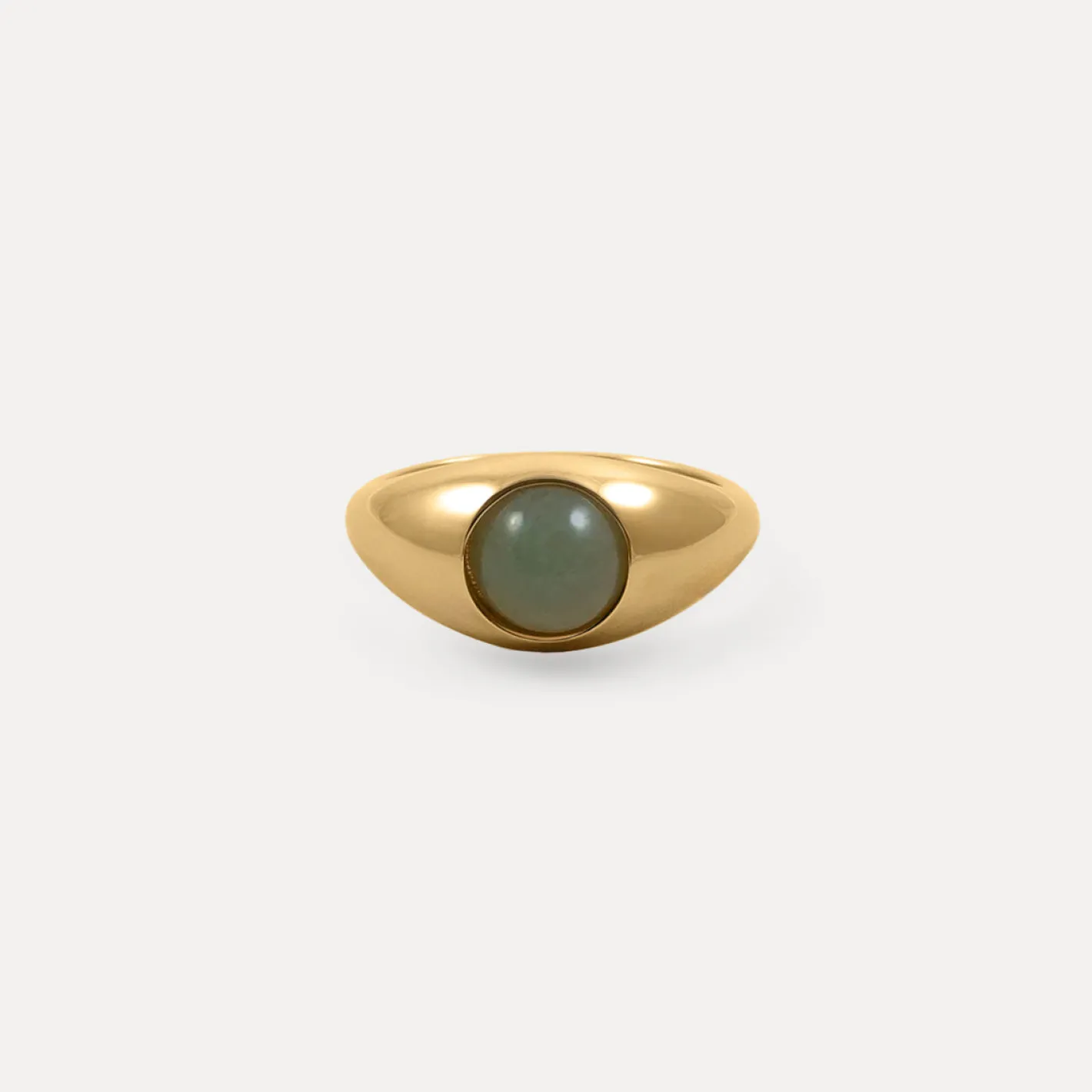Clearance STILNEST Grüner Aventurin Eden Pea Ring