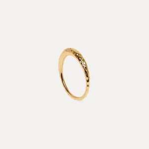 Hot STILNEST Hammered Thin Bombé Ring | 585 Gold