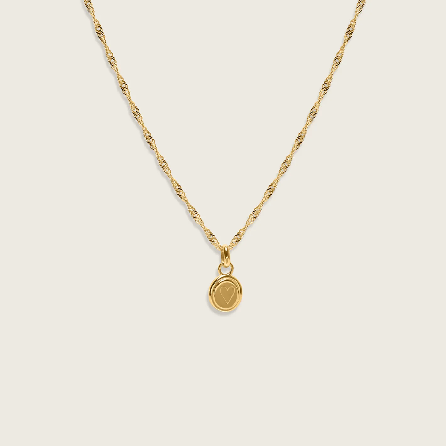 Fashion STILNEST Heart Emblem mit Singapore Kette
