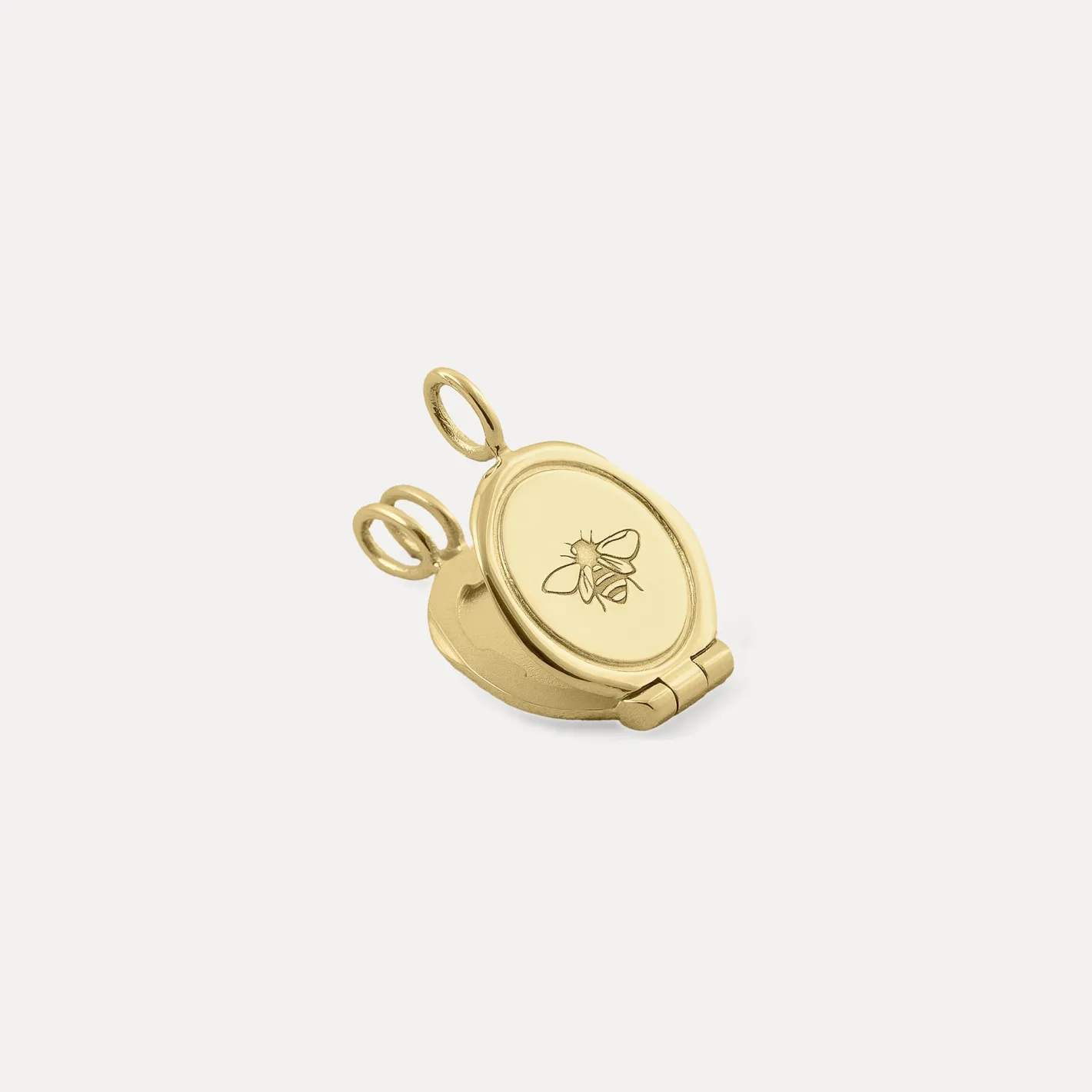 Shop STILNEST Honey Bee Seal Medaillon Anhänger | 585 Gold