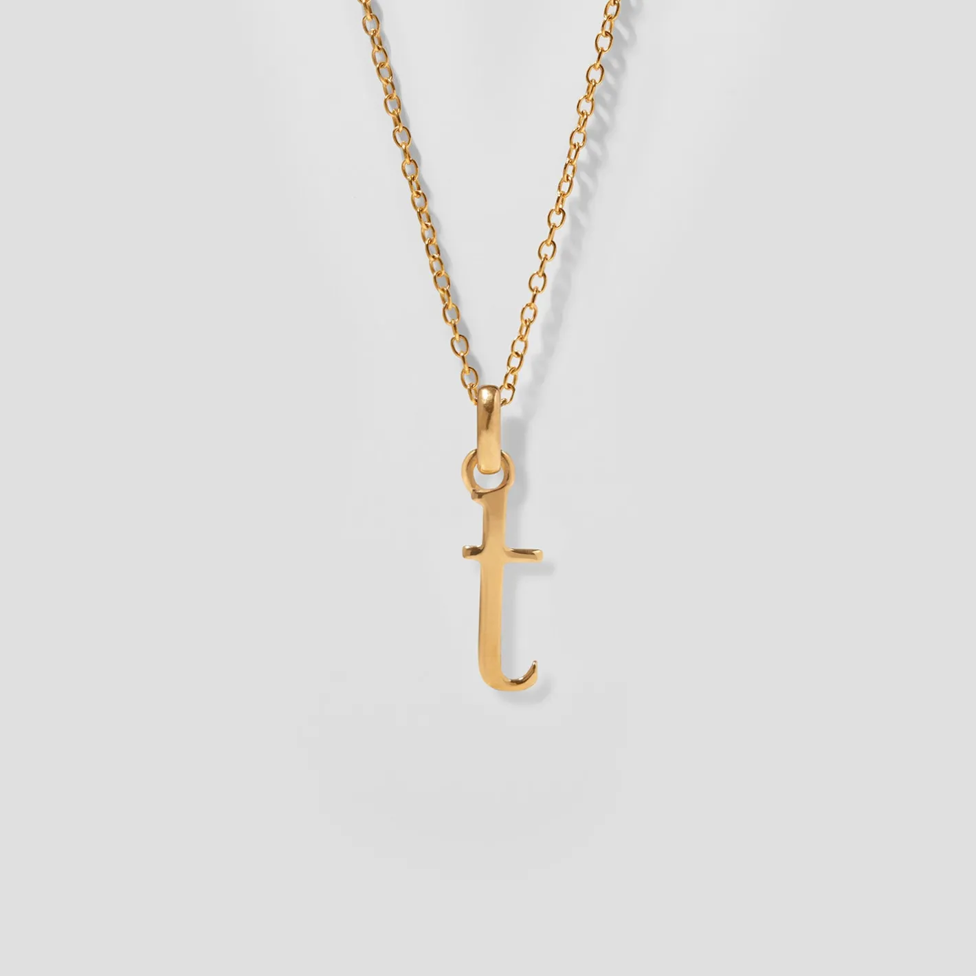 Shop STILNEST Initial mit Ankerkette 24k Gold Vermeil