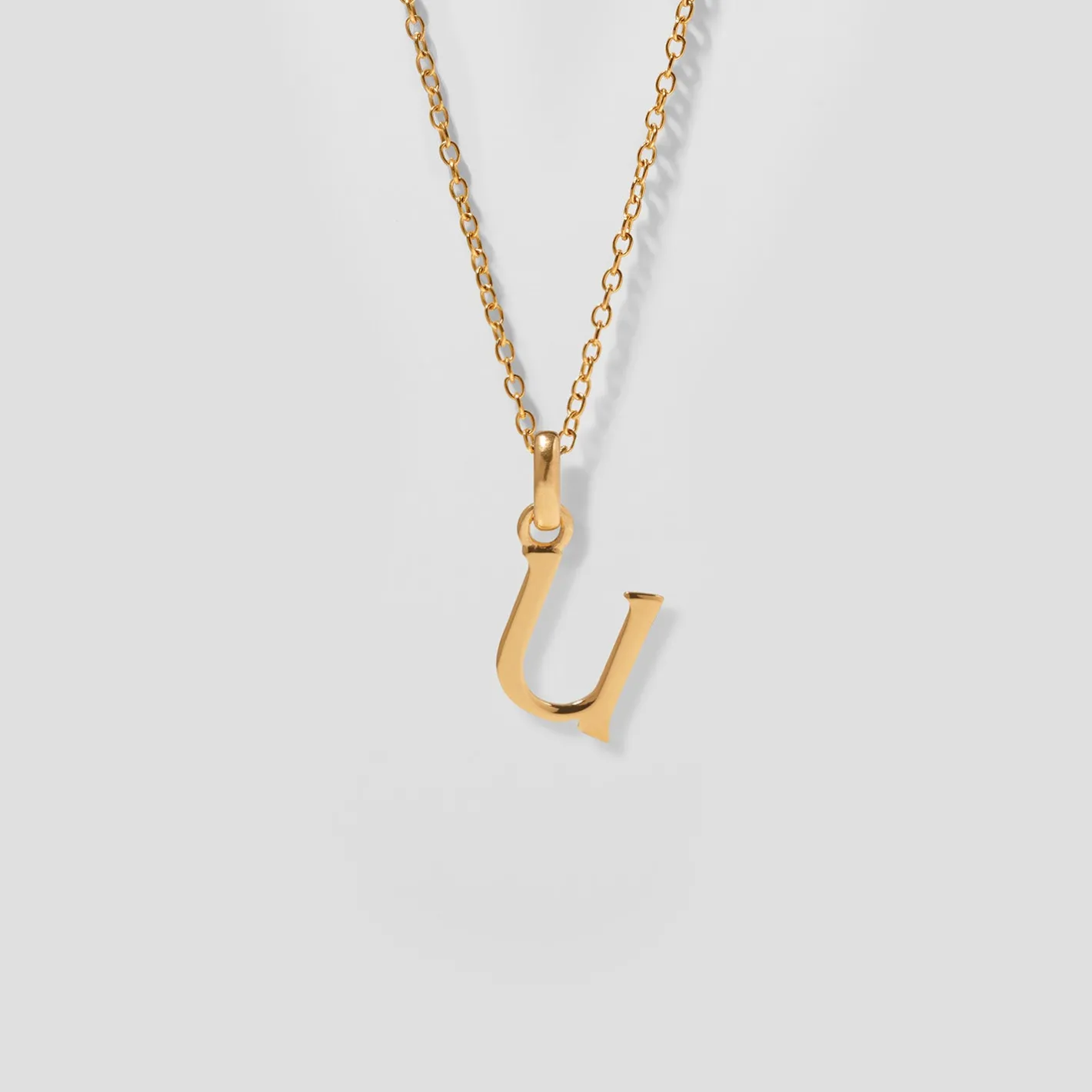 Shop STILNEST Initial mit Ankerkette 24k Gold Vermeil