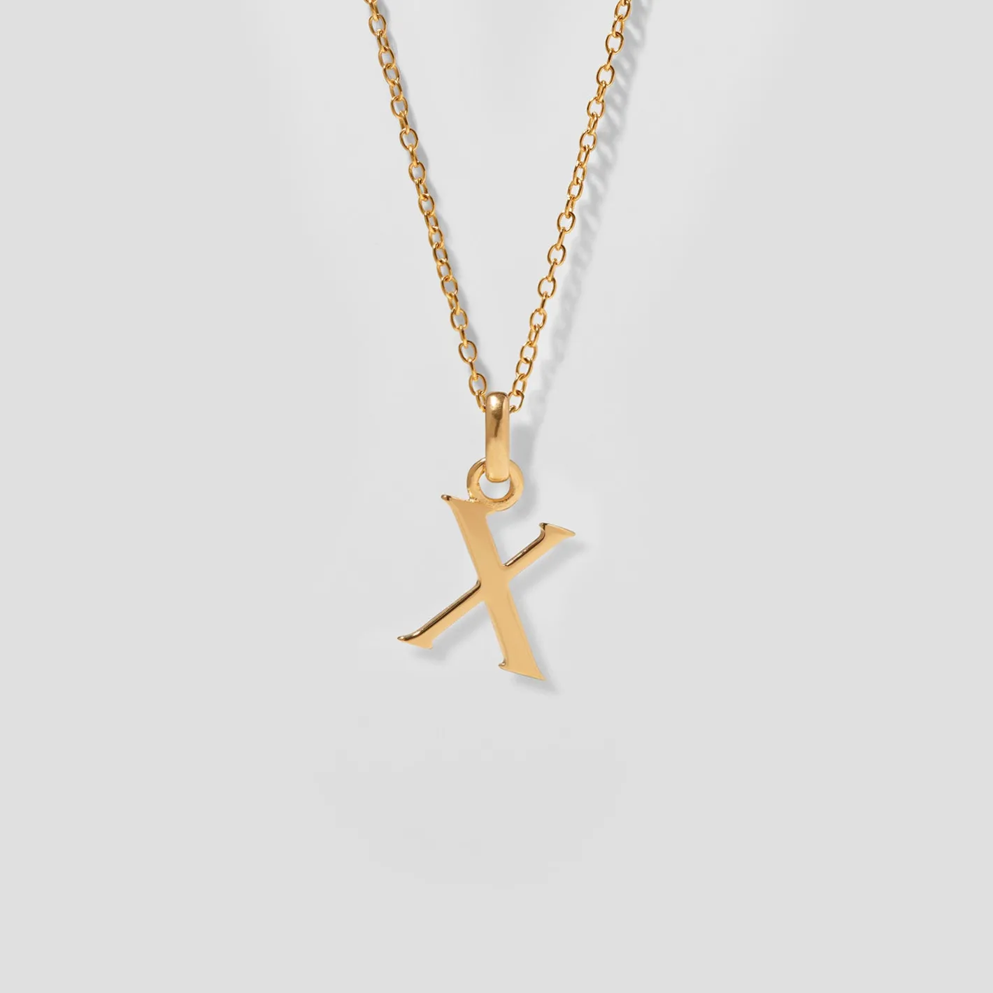 Shop STILNEST Initial mit Ankerkette 24k Gold Vermeil