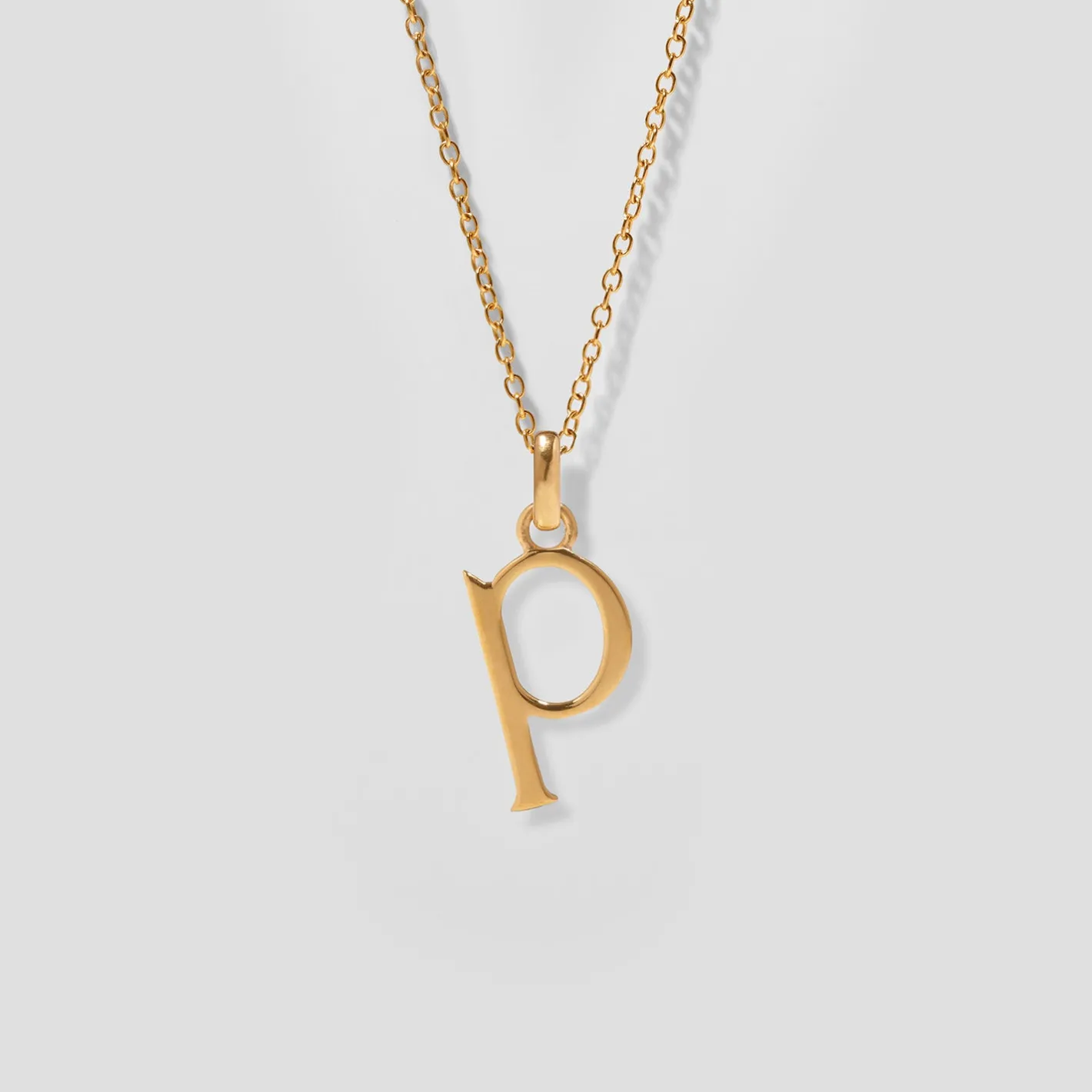 Shop STILNEST Initial mit Ankerkette 24k Gold Vermeil