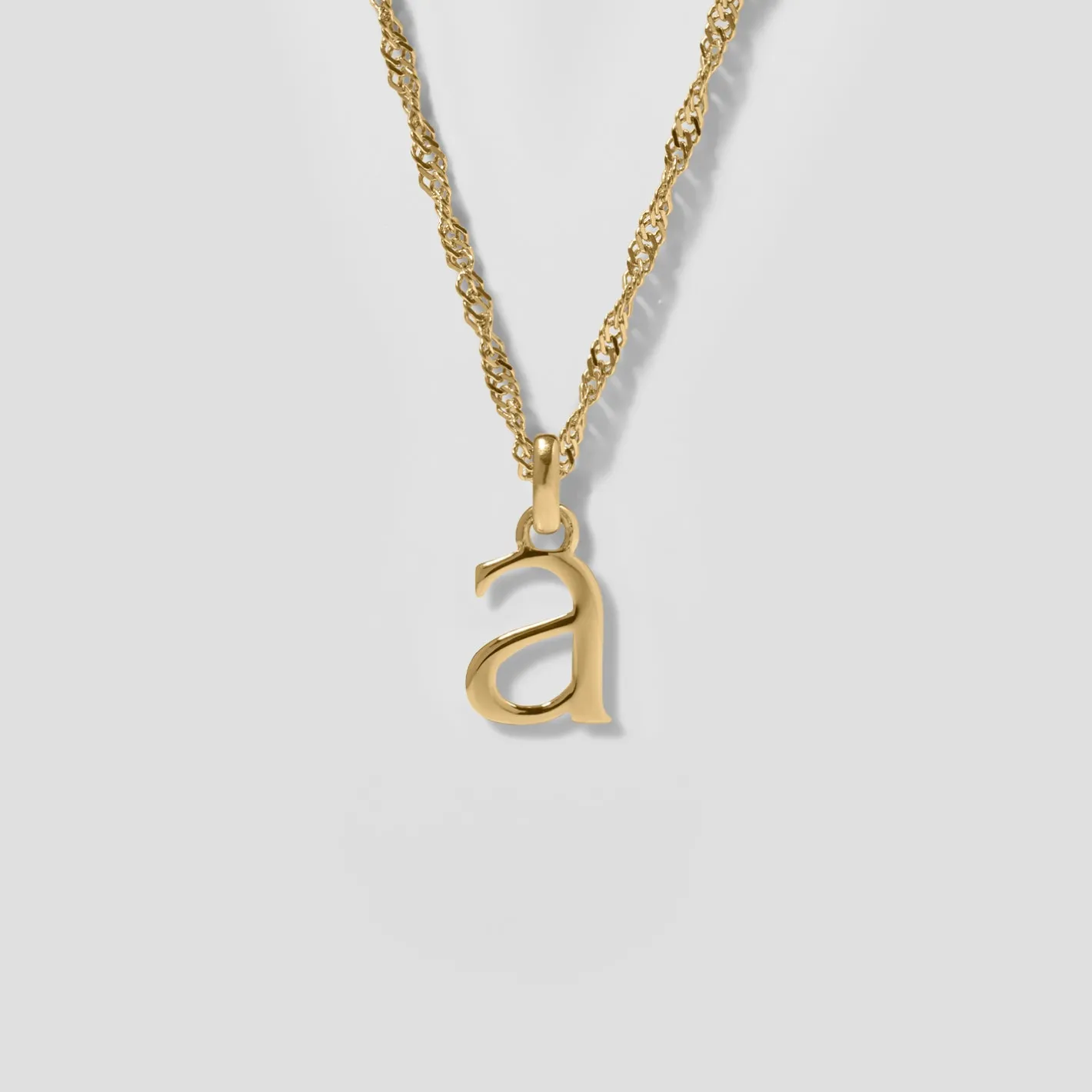 Shop STILNEST Initial mit Singapore Kette | 585 Gold