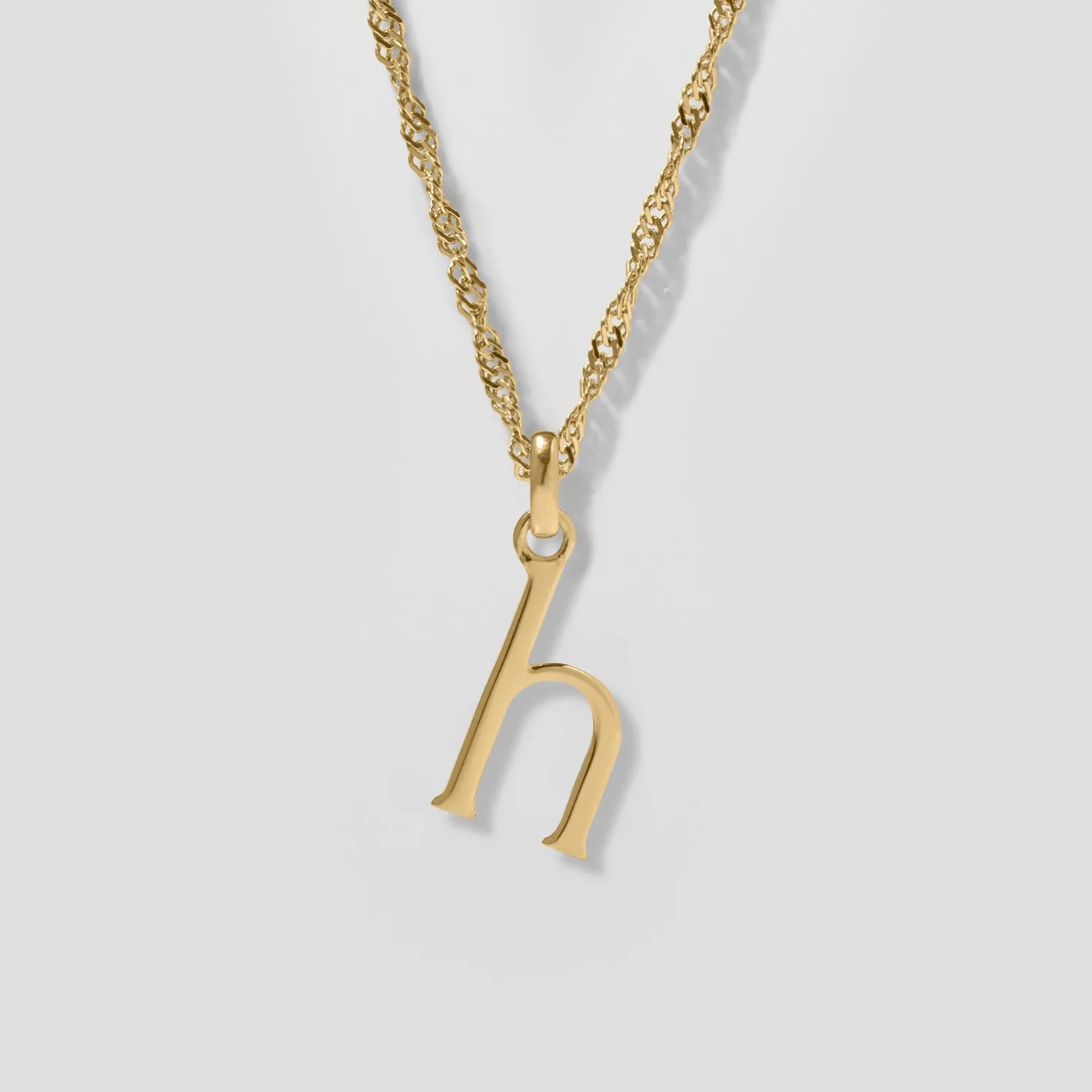 Shop STILNEST Initial mit Singapore Kette | 585 Gold
