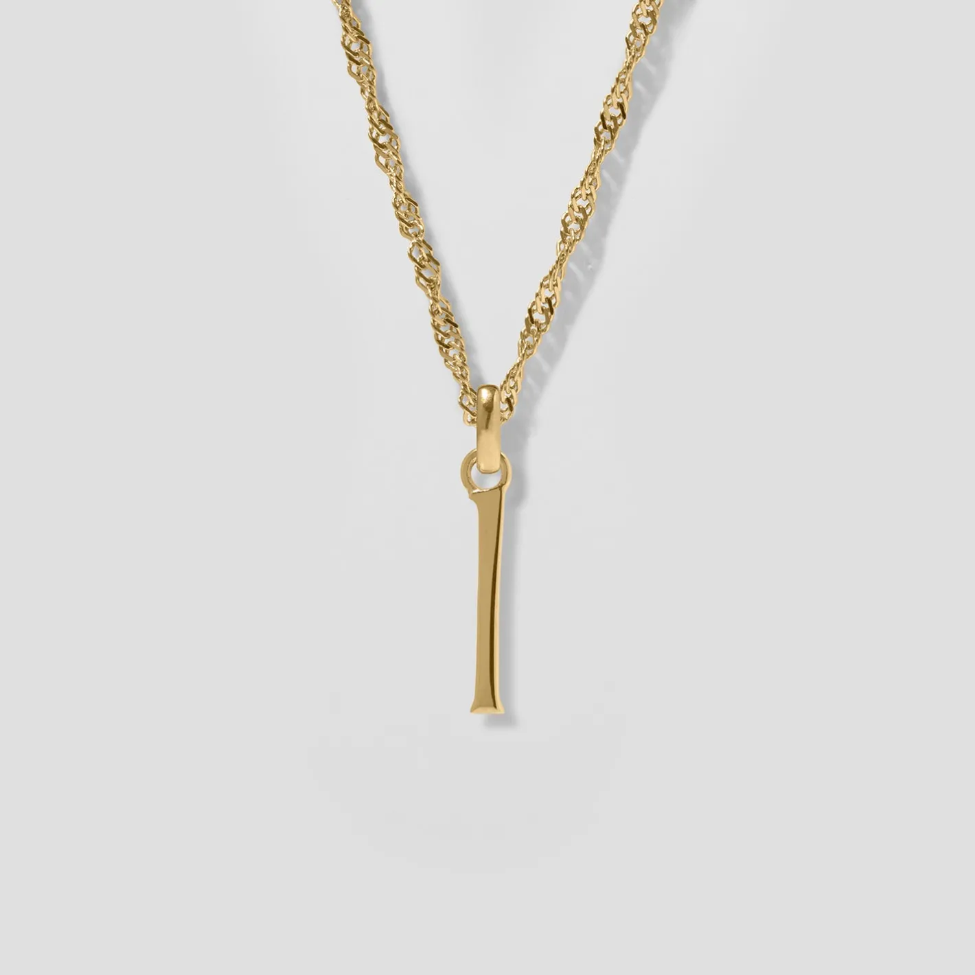 Shop STILNEST Initial mit Singapore Kette | 585 Gold