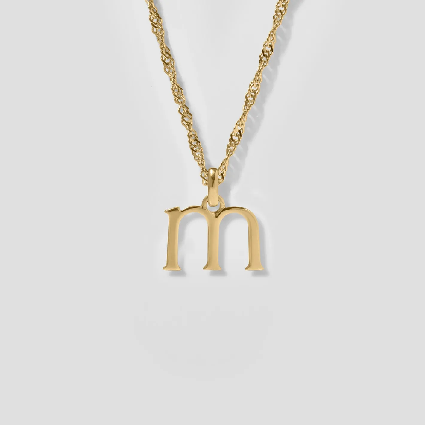 Shop STILNEST Initial mit Singapore Kette | 585 Gold