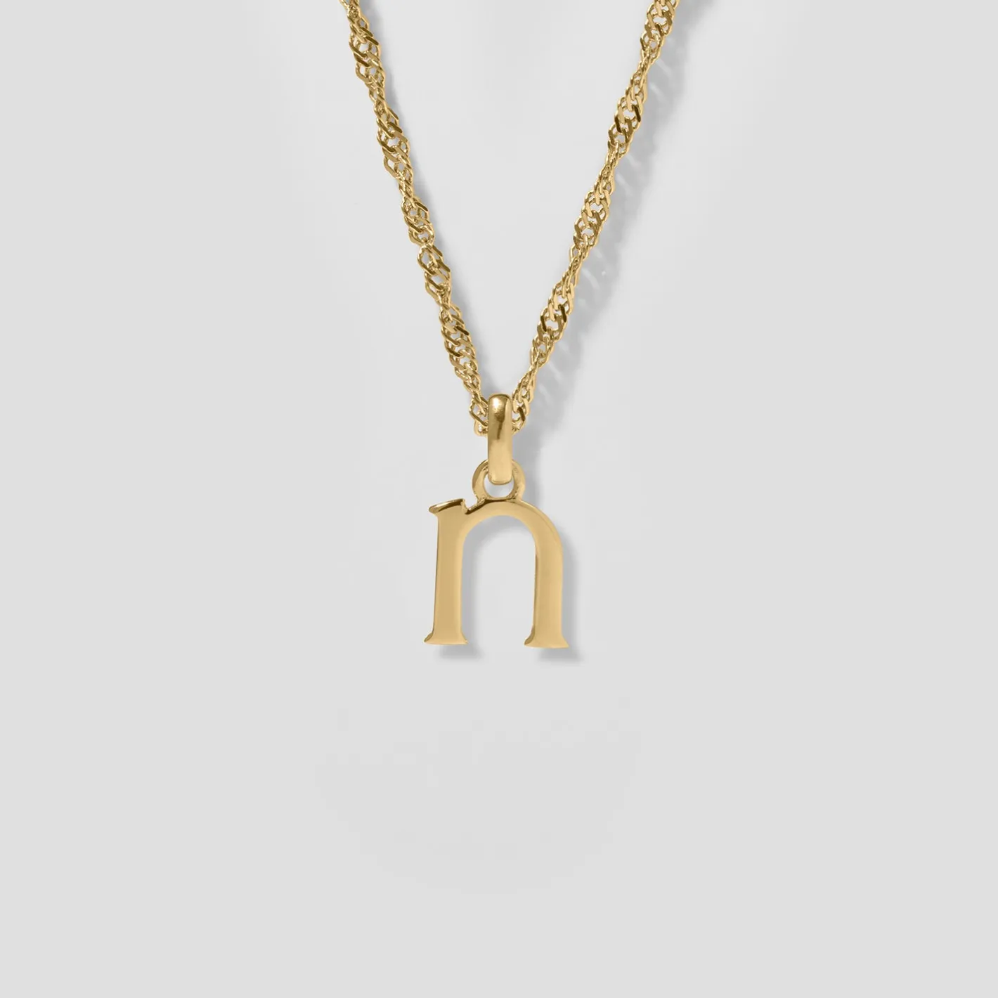 Shop STILNEST Initial mit Singapore Kette | 585 Gold