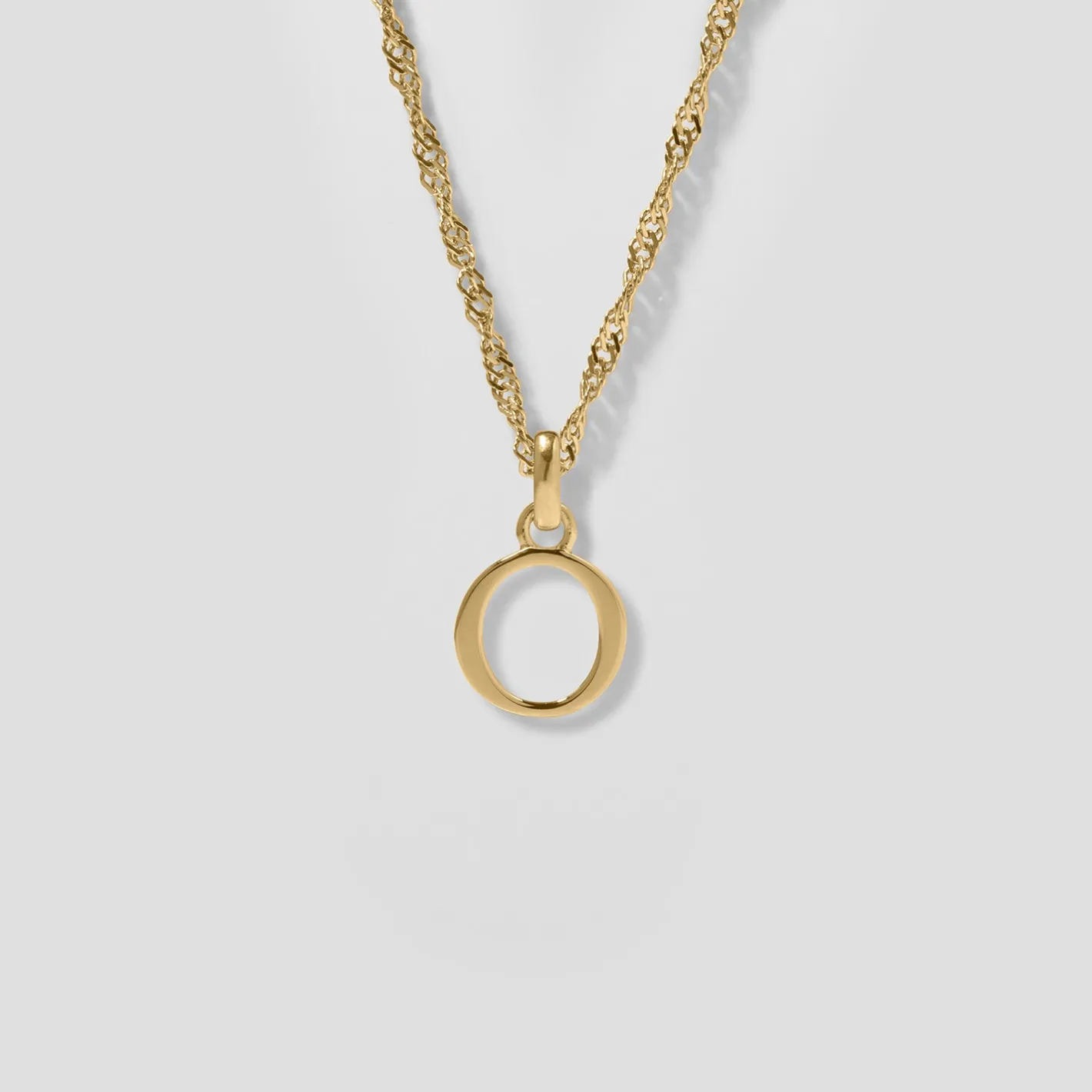 Shop STILNEST Initial mit Singapore Kette | 585 Gold