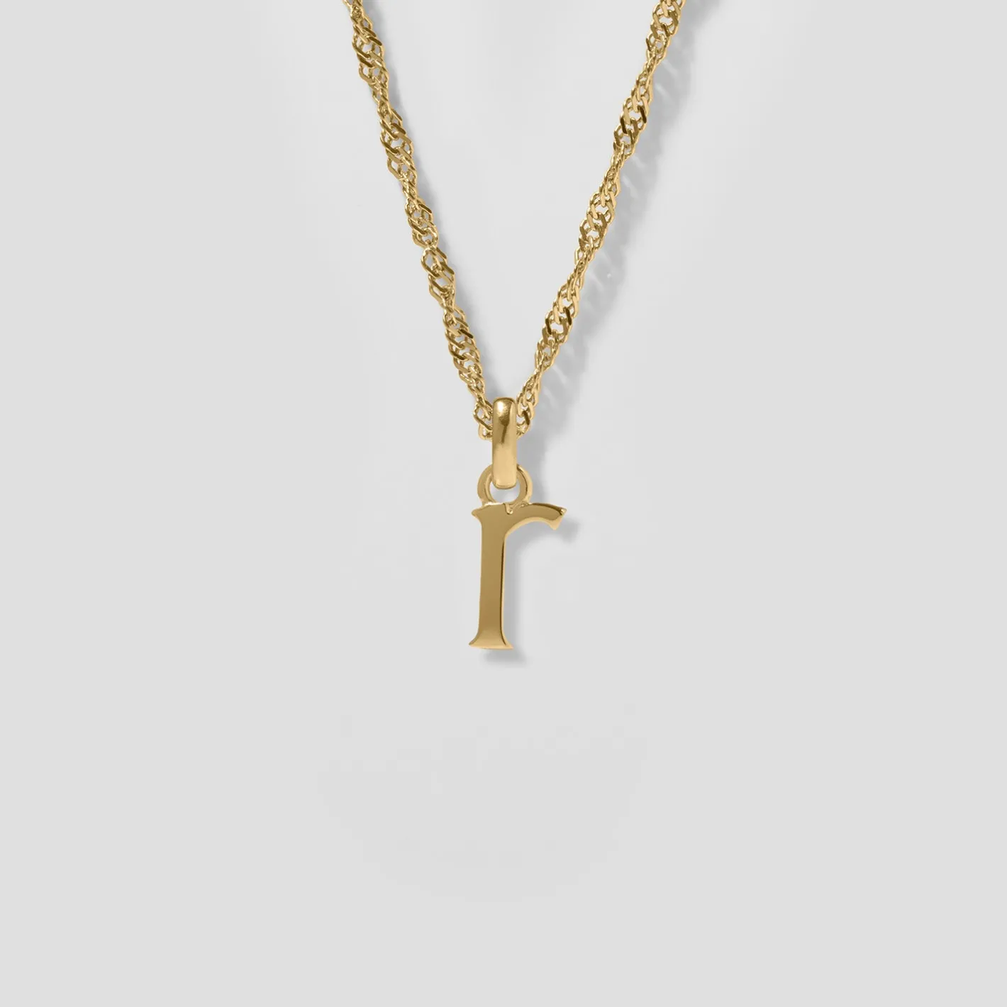 Shop STILNEST Initial mit Singapore Kette | 585 Gold