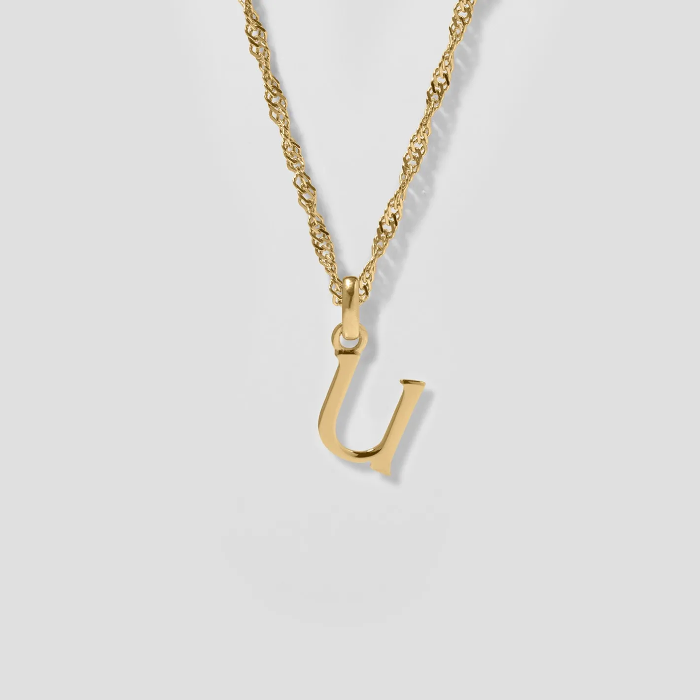 Shop STILNEST Initial mit Singapore Kette | 585 Gold