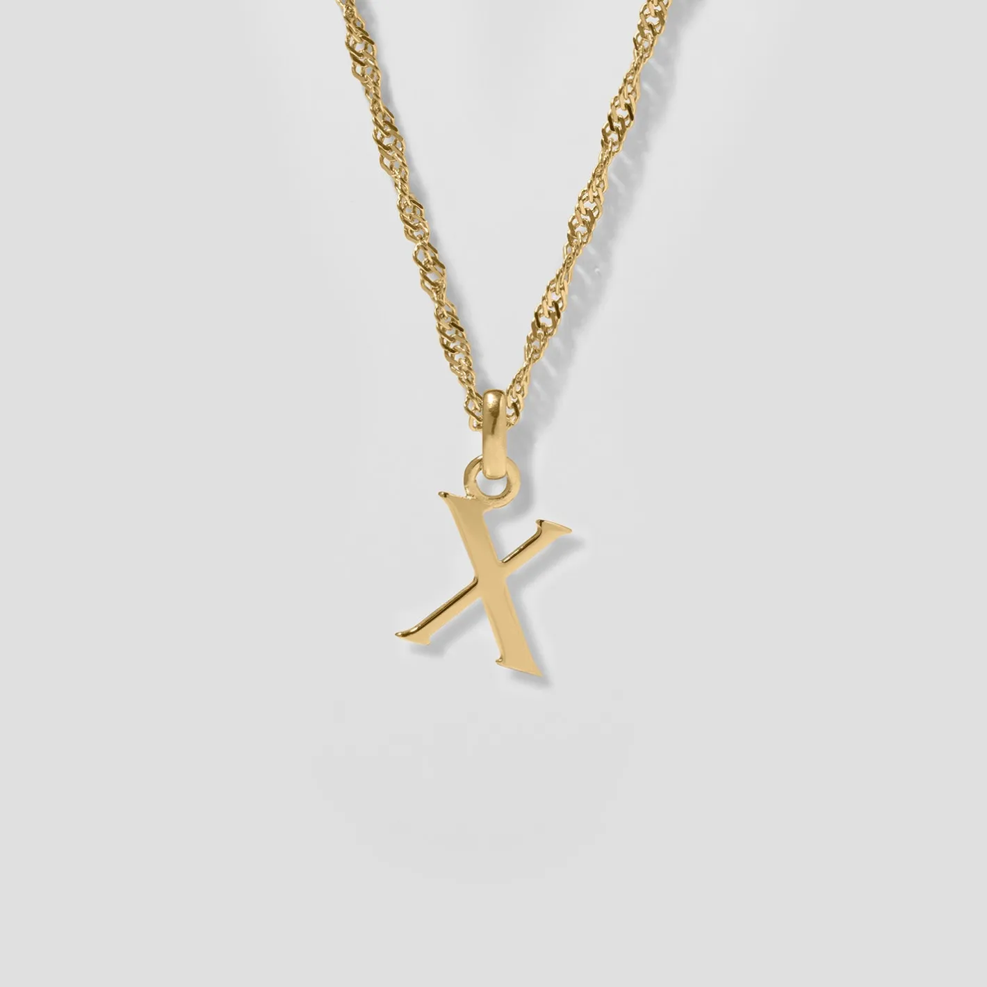 Shop STILNEST Initial mit Singapore Kette | 585 Gold