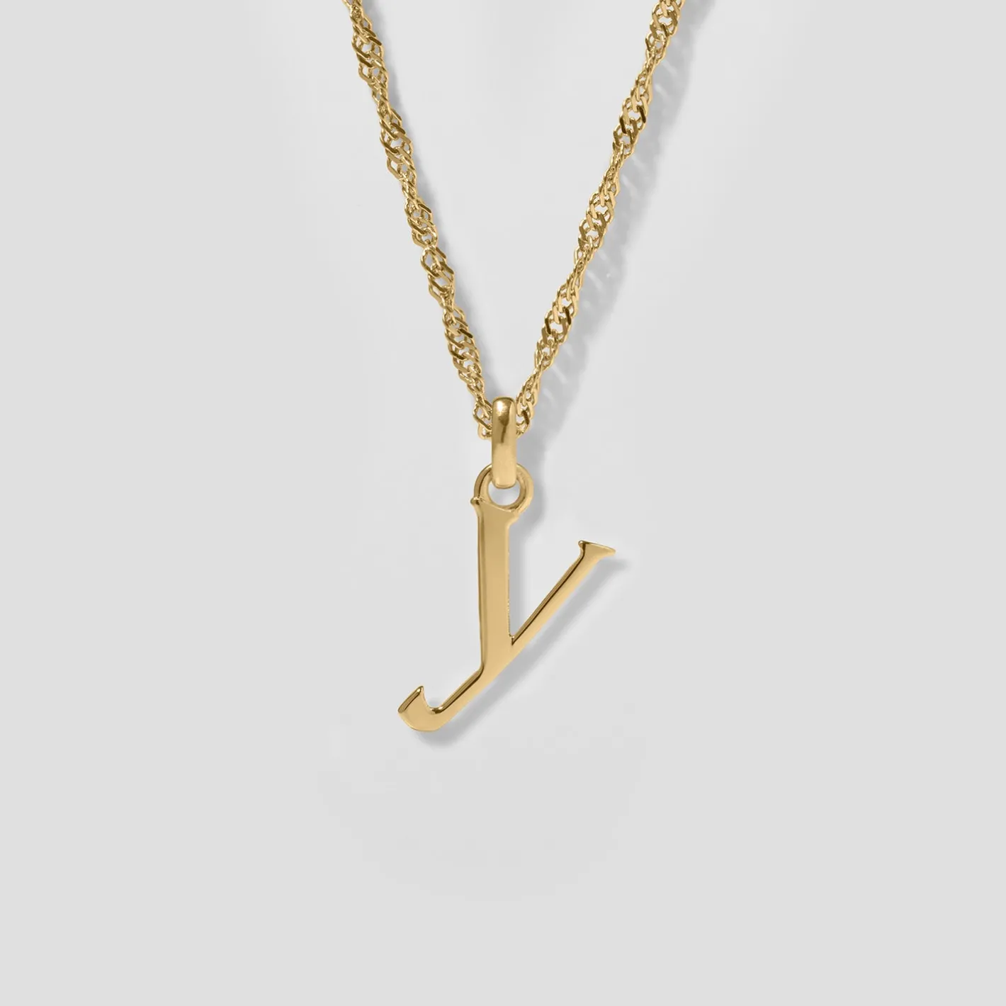 Shop STILNEST Initial mit Singapore Kette | 585 Gold