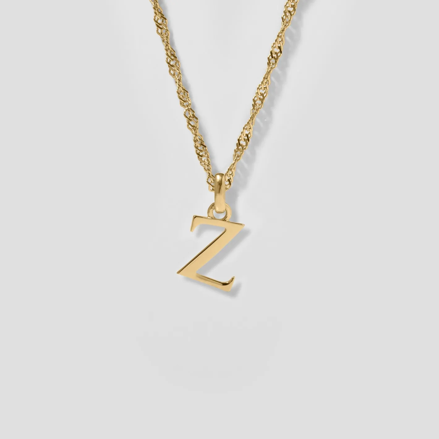 Shop STILNEST Initial mit Singapore Kette | 585 Gold