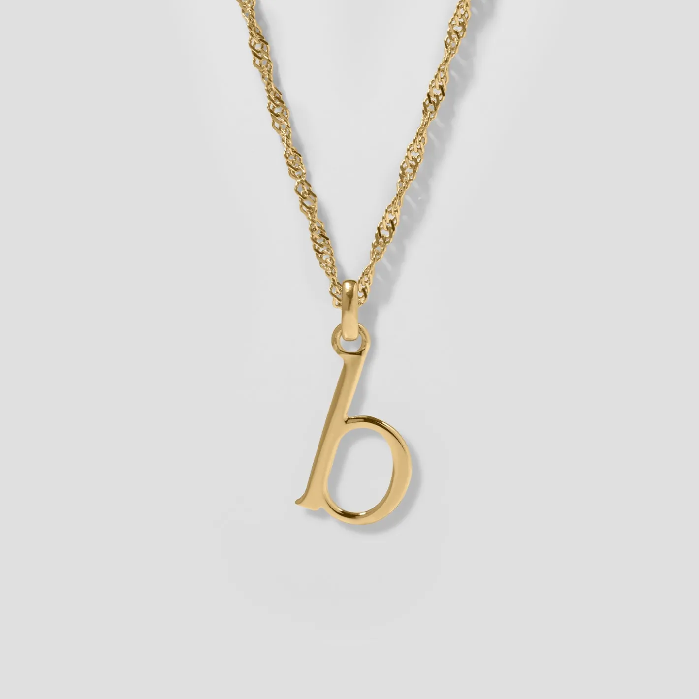 Shop STILNEST Initial mit Singapore Kette | 585 Gold