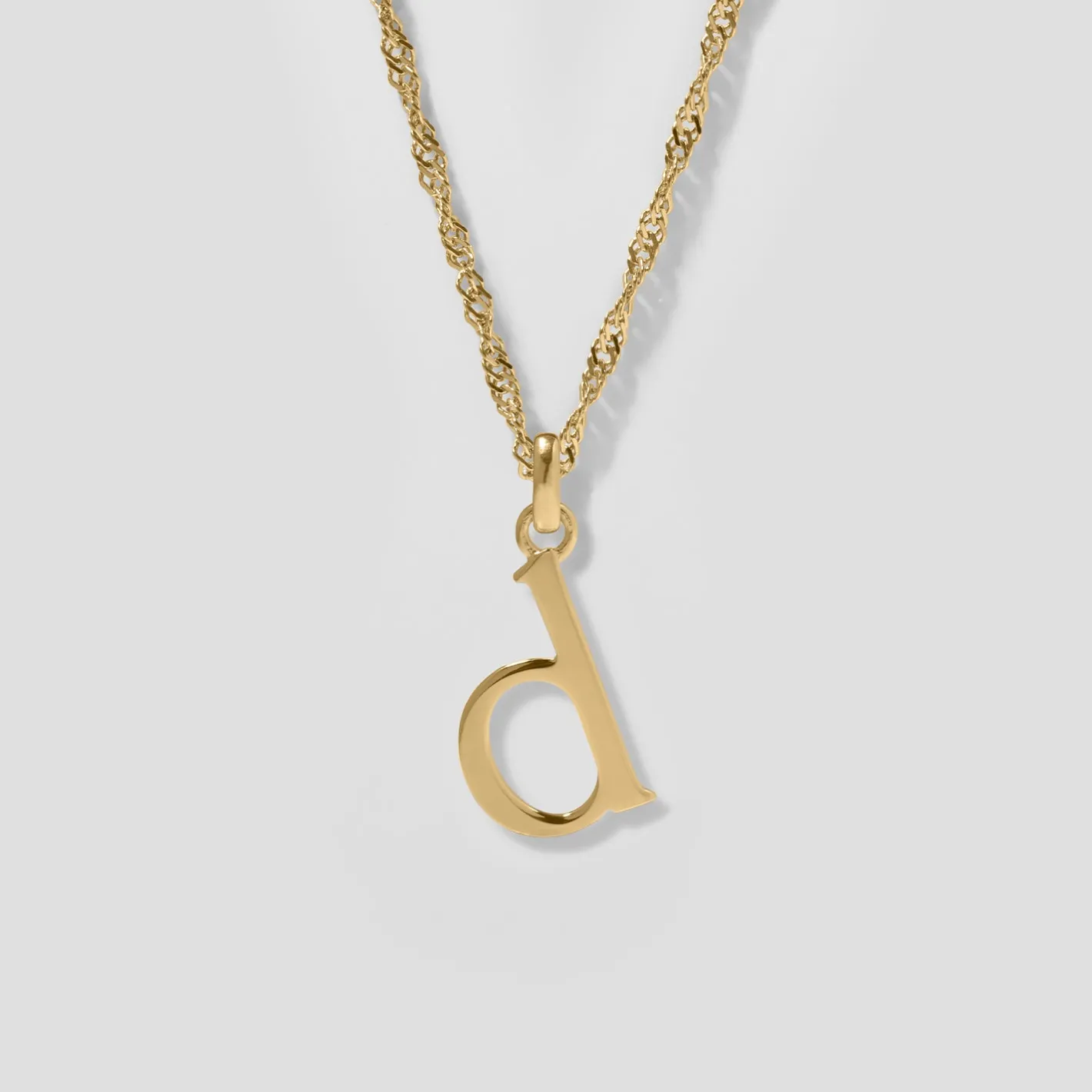 Shop STILNEST Initial mit Singapore Kette | 585 Gold