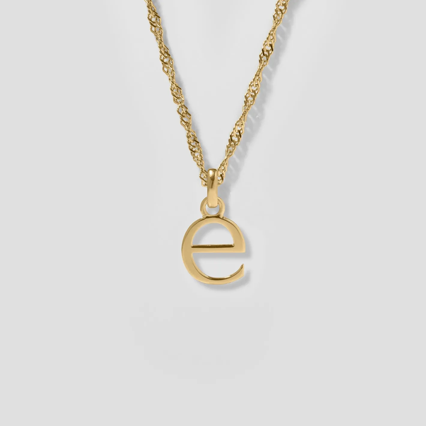Shop STILNEST Initial mit Singapore Kette | 585 Gold