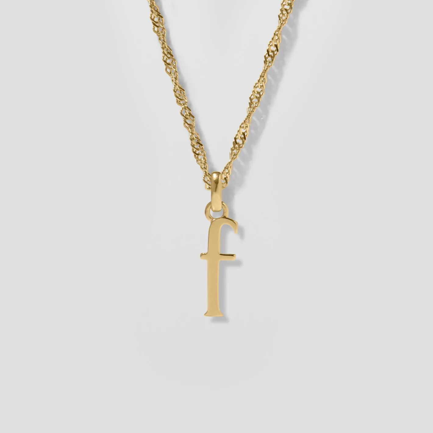 Shop STILNEST Initial mit Singapore Kette | 585 Gold