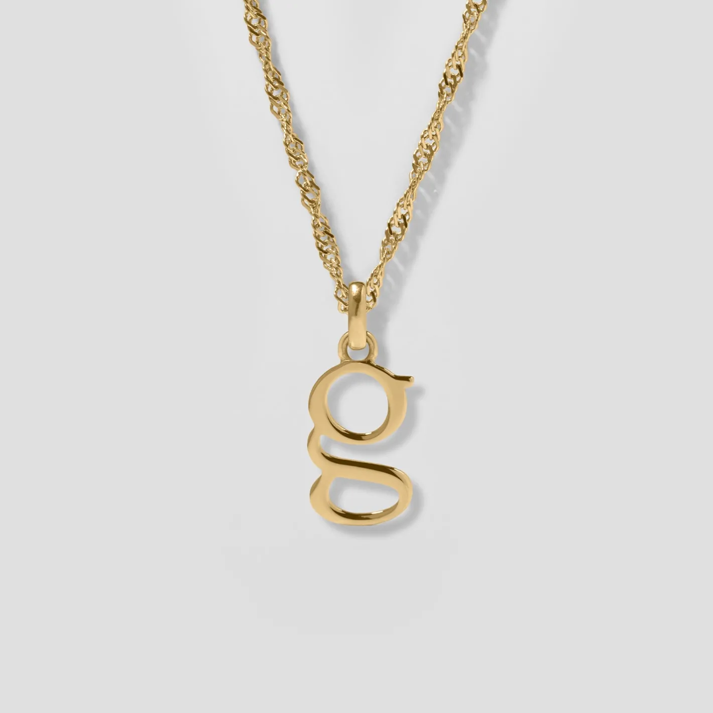 Shop STILNEST Initial mit Singapore Kette | 585 Gold