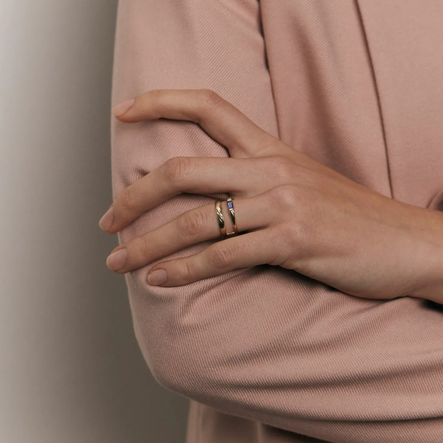 Outlet STILNEST Iolith Baguette Double Ring | 585 Gold