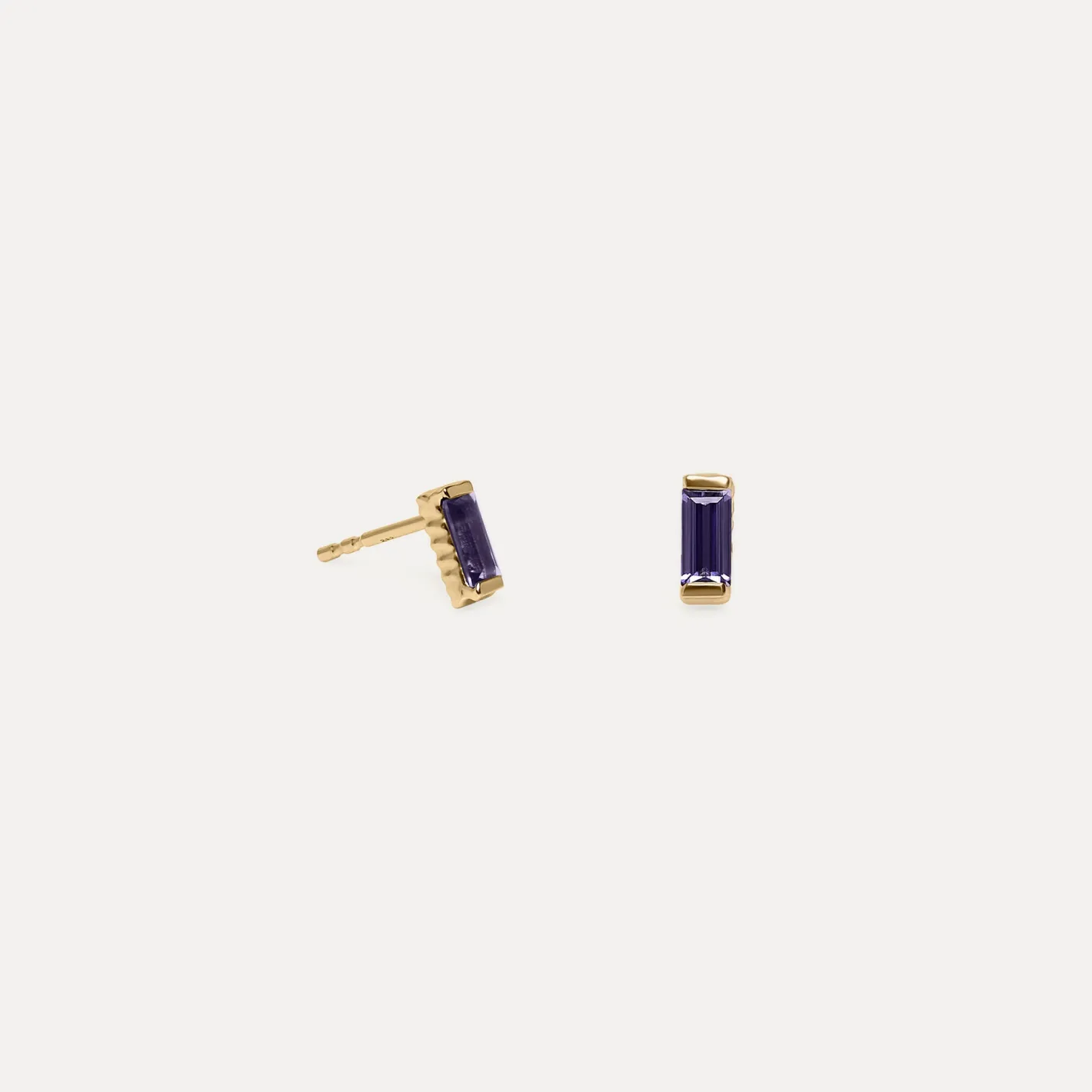 Best Sale STILNEST Iolith Baguette Textured Ohrstecker Ohrringe | 585 Gold