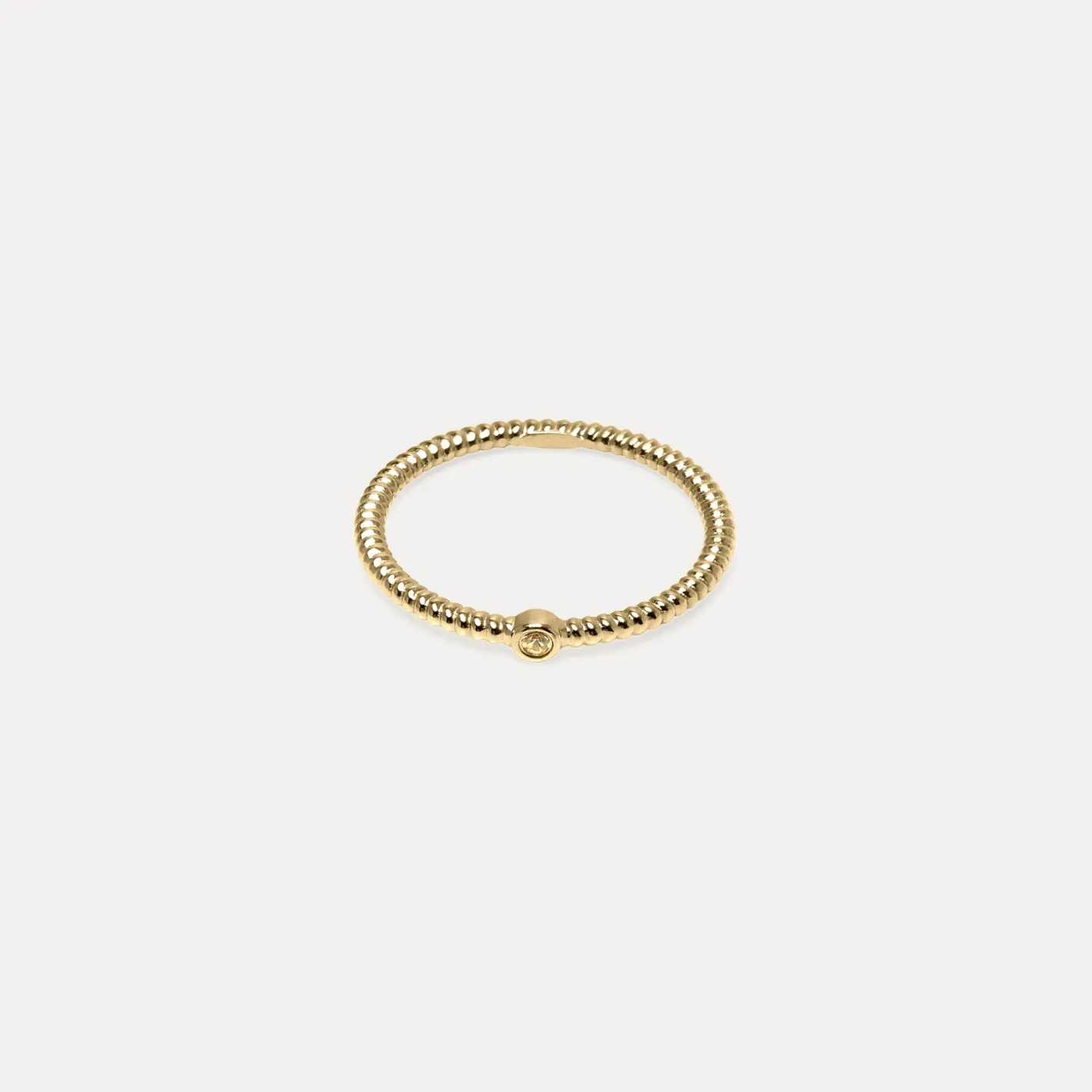 Shop STILNEST Mandarin Garnet Snake Tail Solitaire Ring | 585 Gold