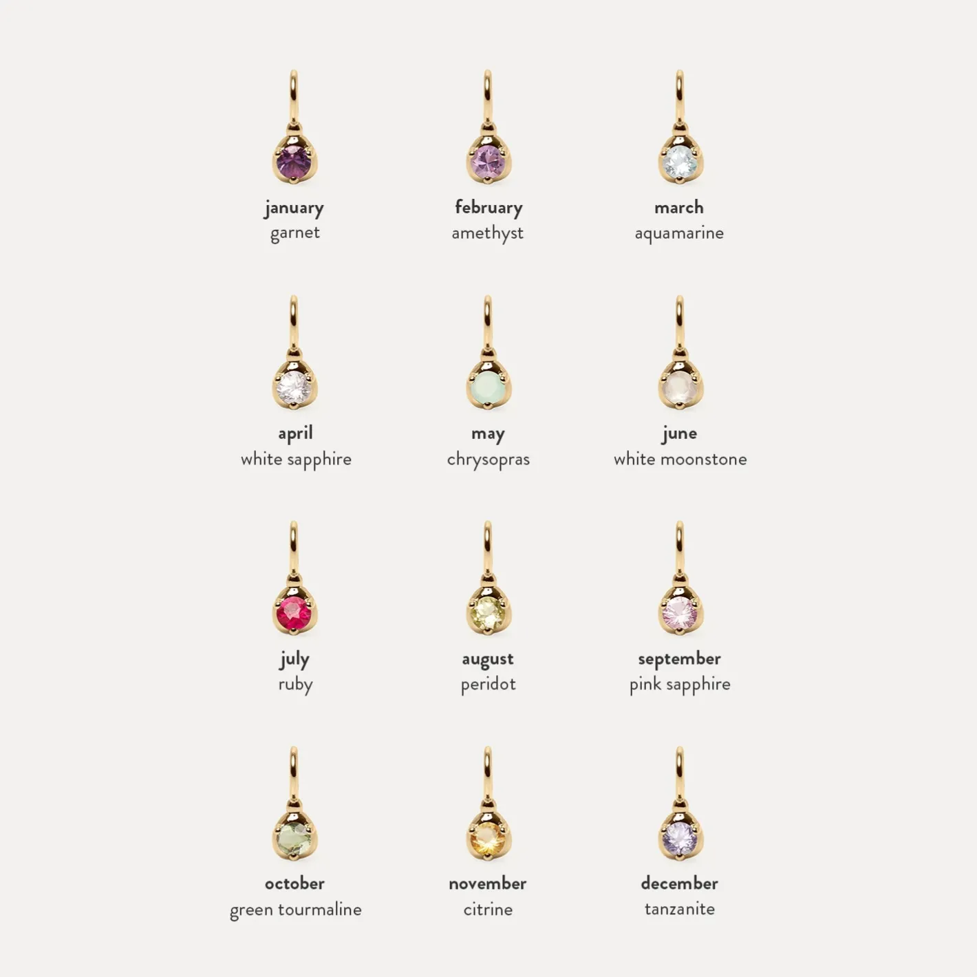 New STILNEST Mini Birthstone Anhänger | 585 Gold