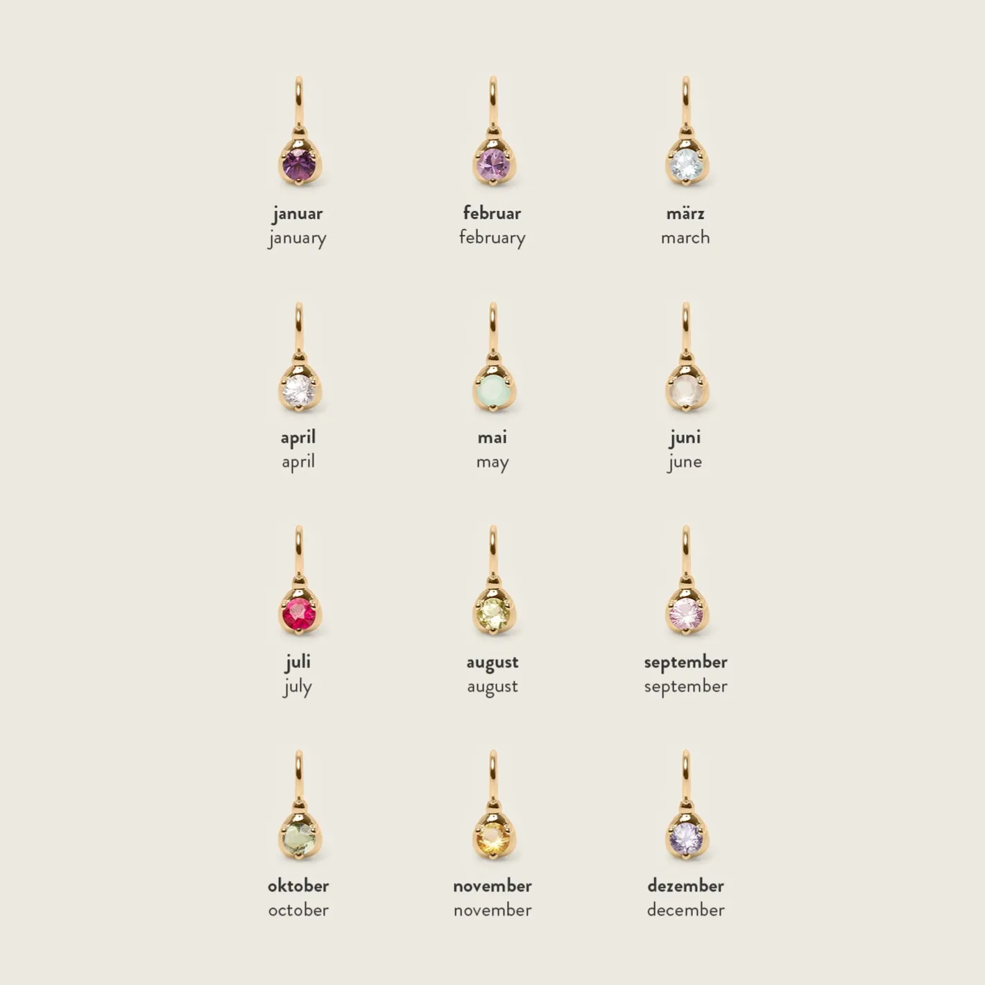 Cheap STILNEST Mini Birthstone Kette | 585 Gold