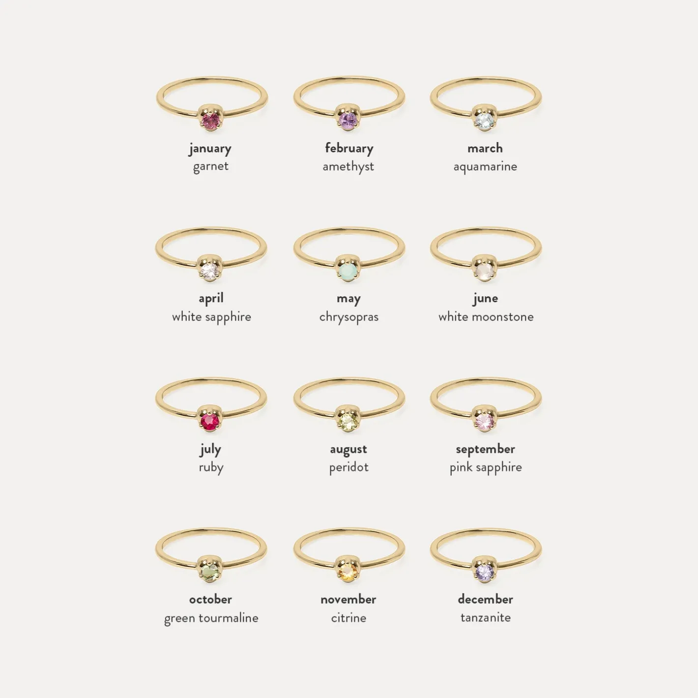 Shop STILNEST Mini Birthstone Ring | 585 Gold